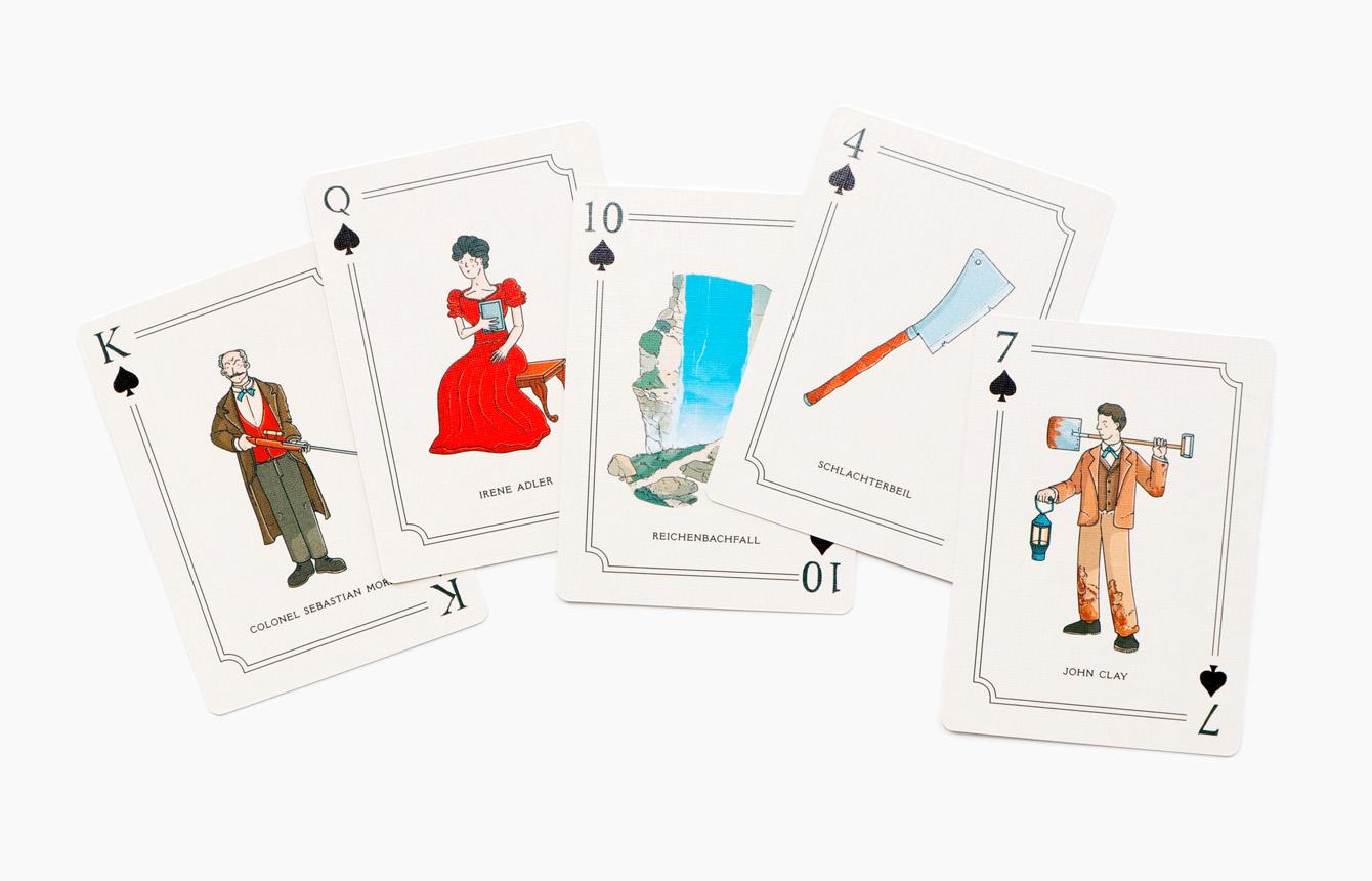 Beispielinhalt (Bild) Sherlock Holmes Spielkarten