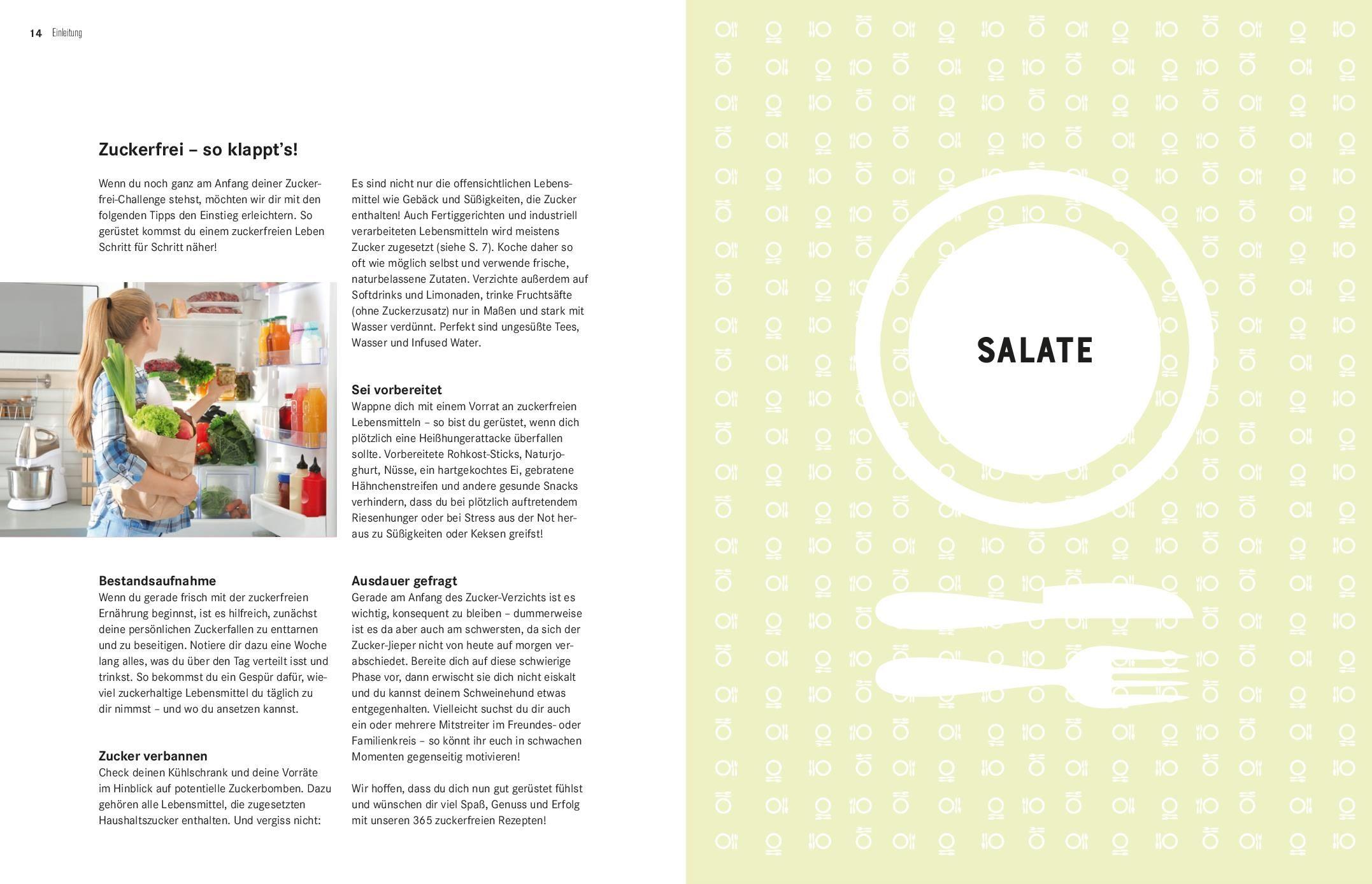 Beispielinhalt (Bild) 365 Zuckerfrei-Rezepte
