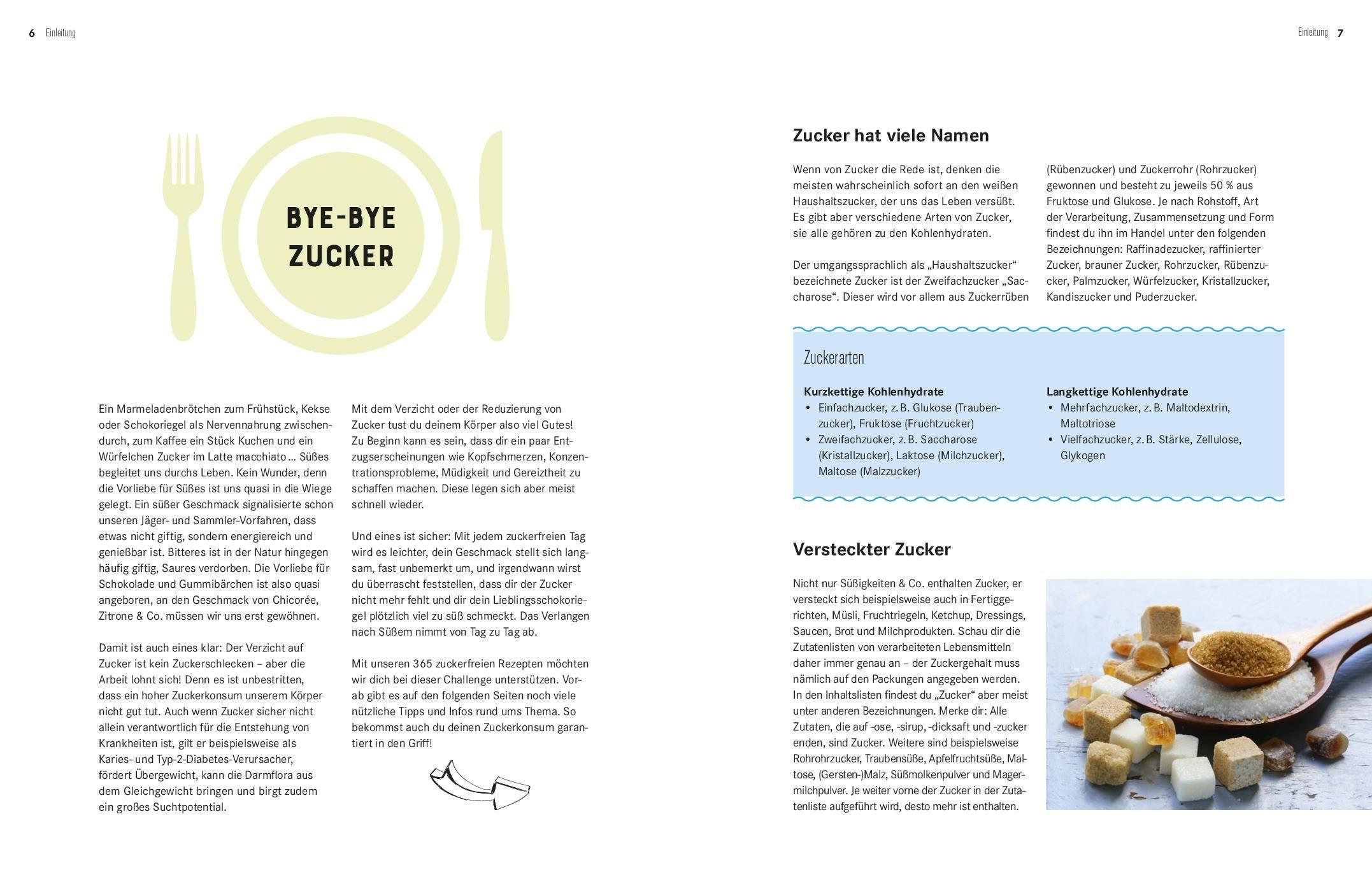 Beispielinhalt (Bild) 365 Zuckerfrei-Rezepte
