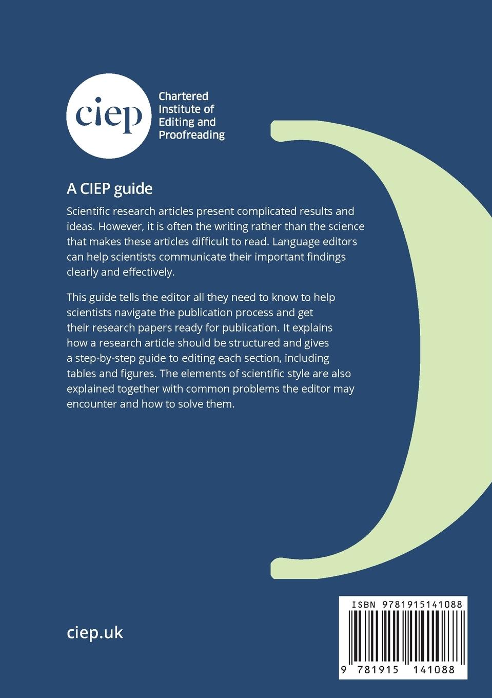 Rückseitencover Editing Scientific and Medical Research Articles