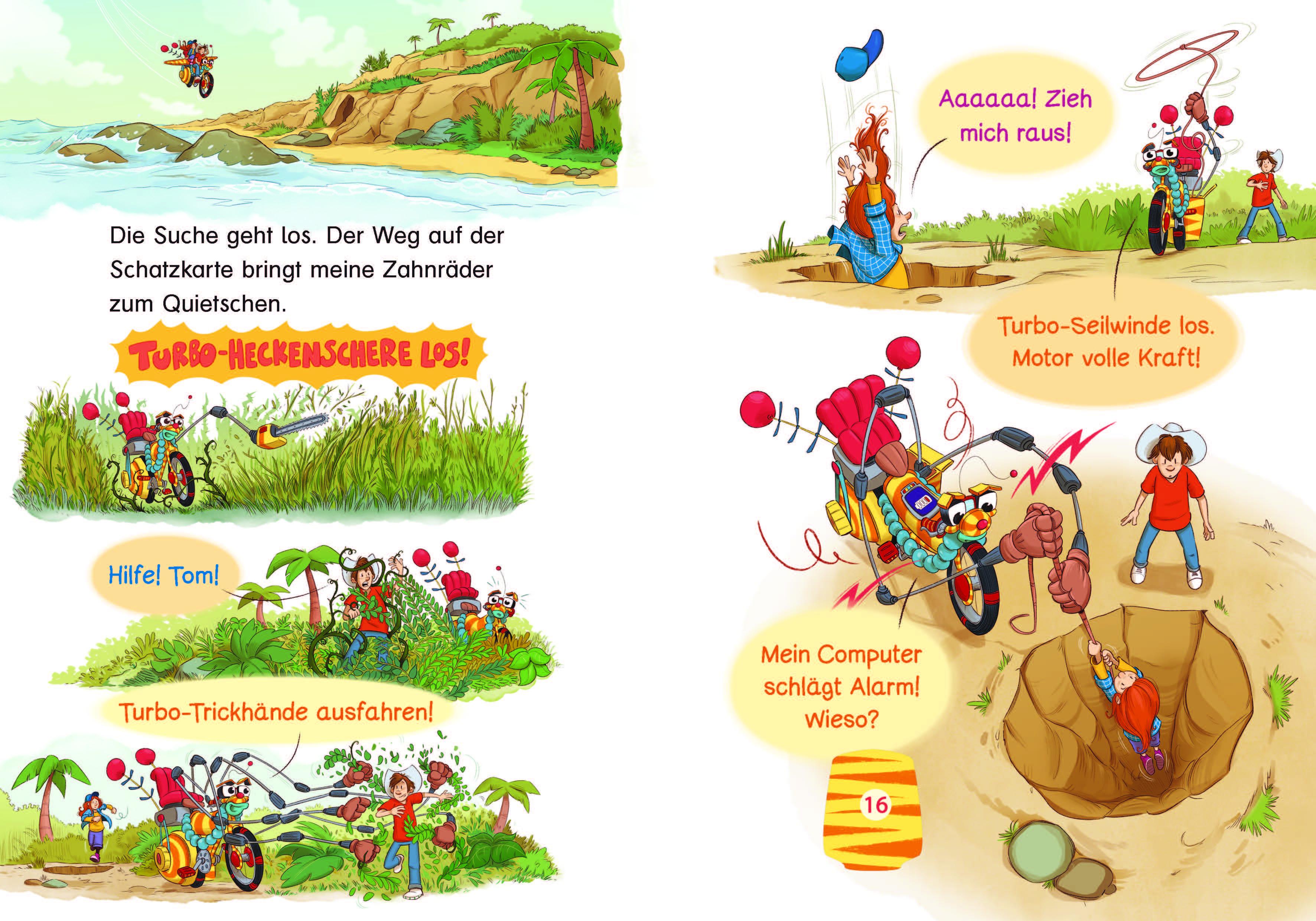 Beispielinhalt (Bild) Tom Turbo - Lesestark - Die Pizza-Piraten