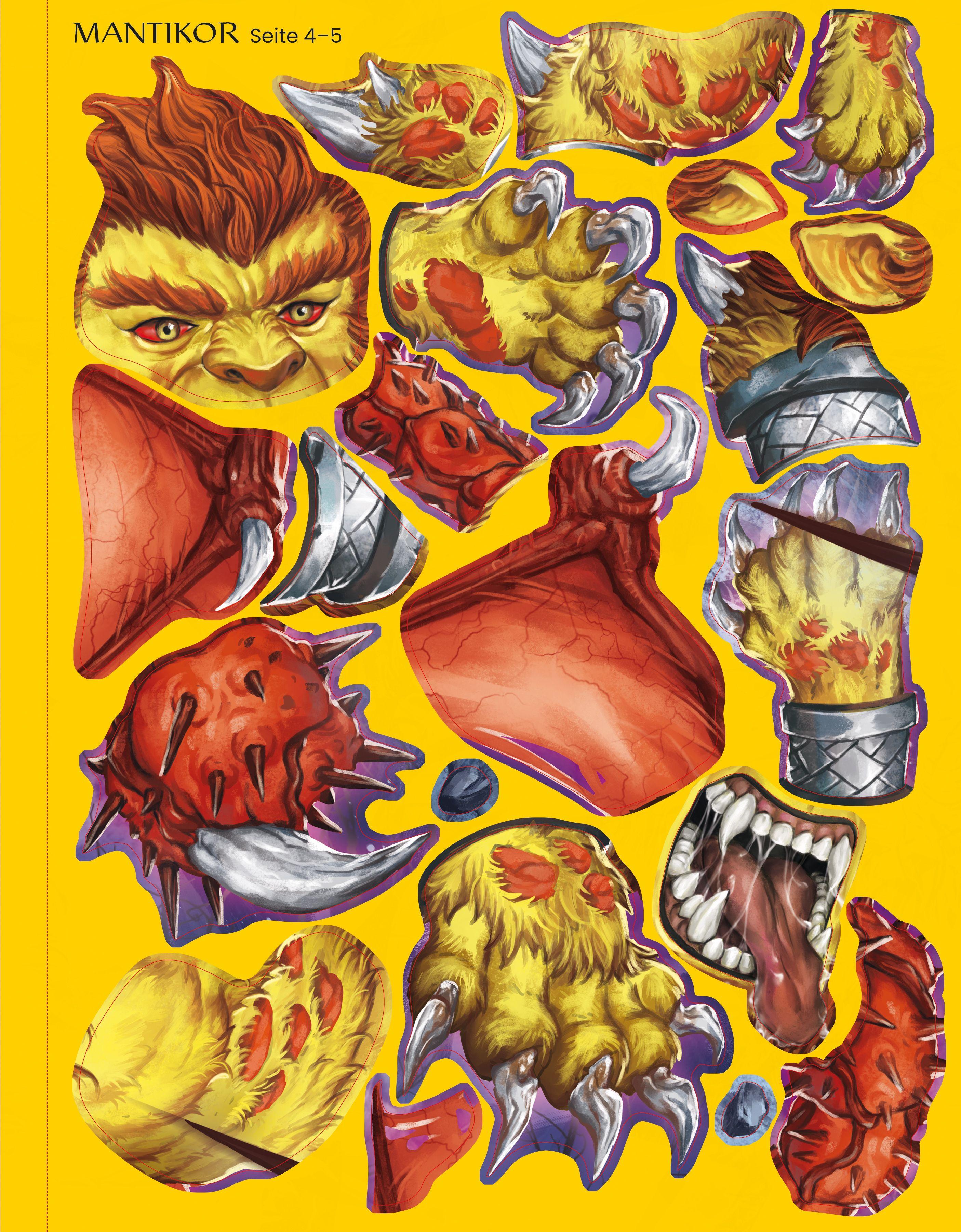 Beispielinhalt (Bild) Der große Stickerspaß: Mythische Monster