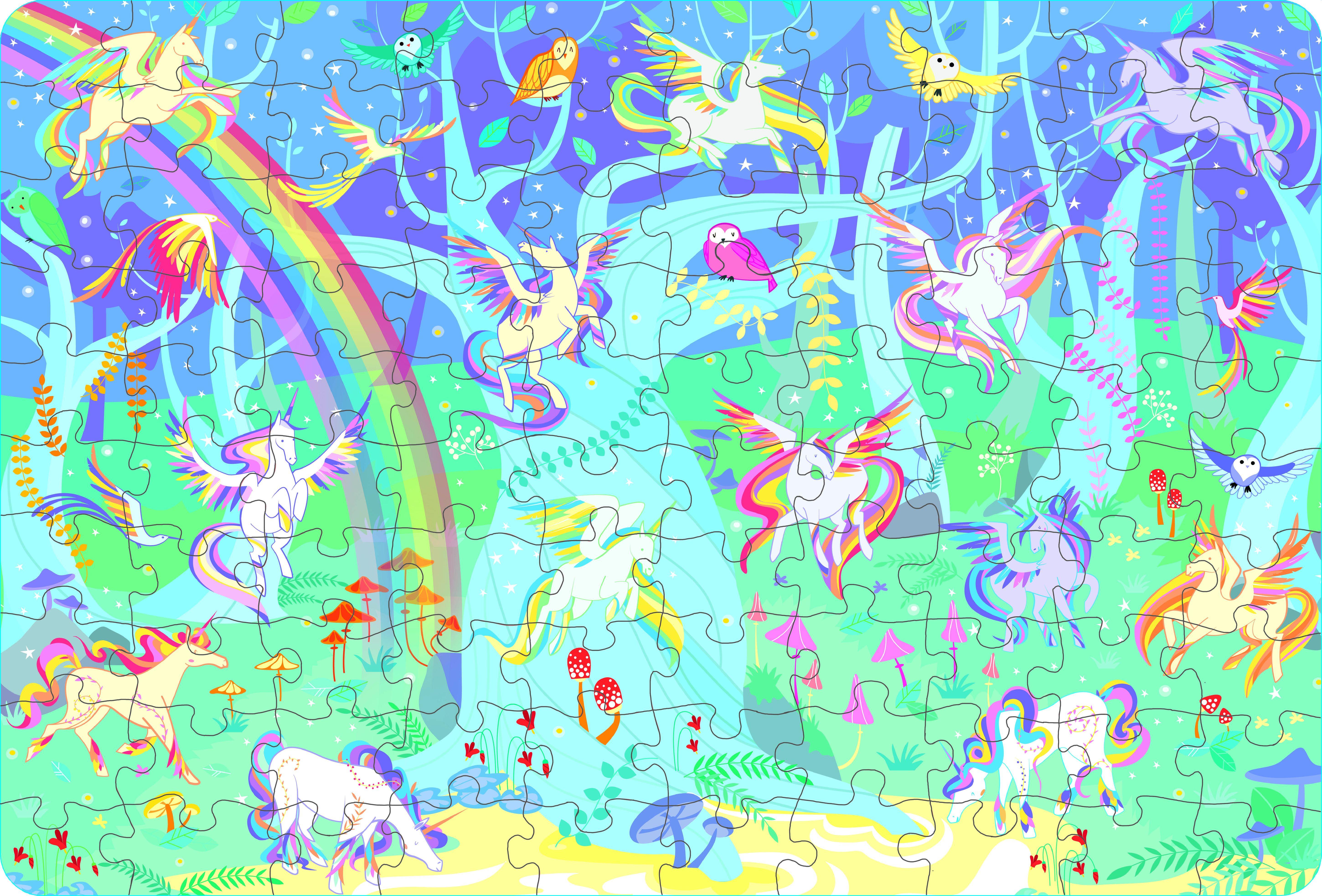 Beispielinhalt (Bild) Puzzle & Buch: Einhörner