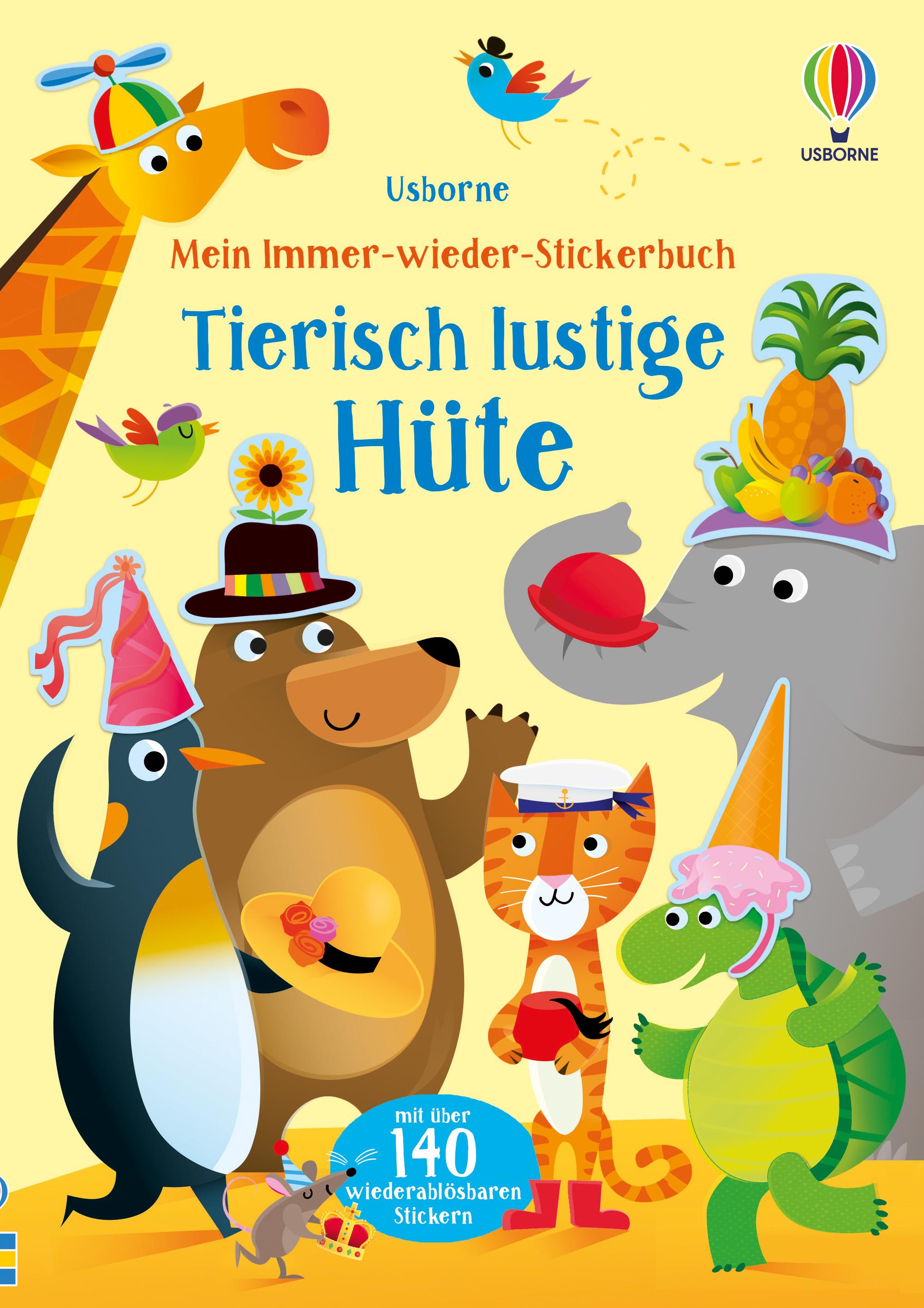 Vorderes Coverbild Mein Immer-wieder-Stickerbuch: Tierisch lustige Hüte