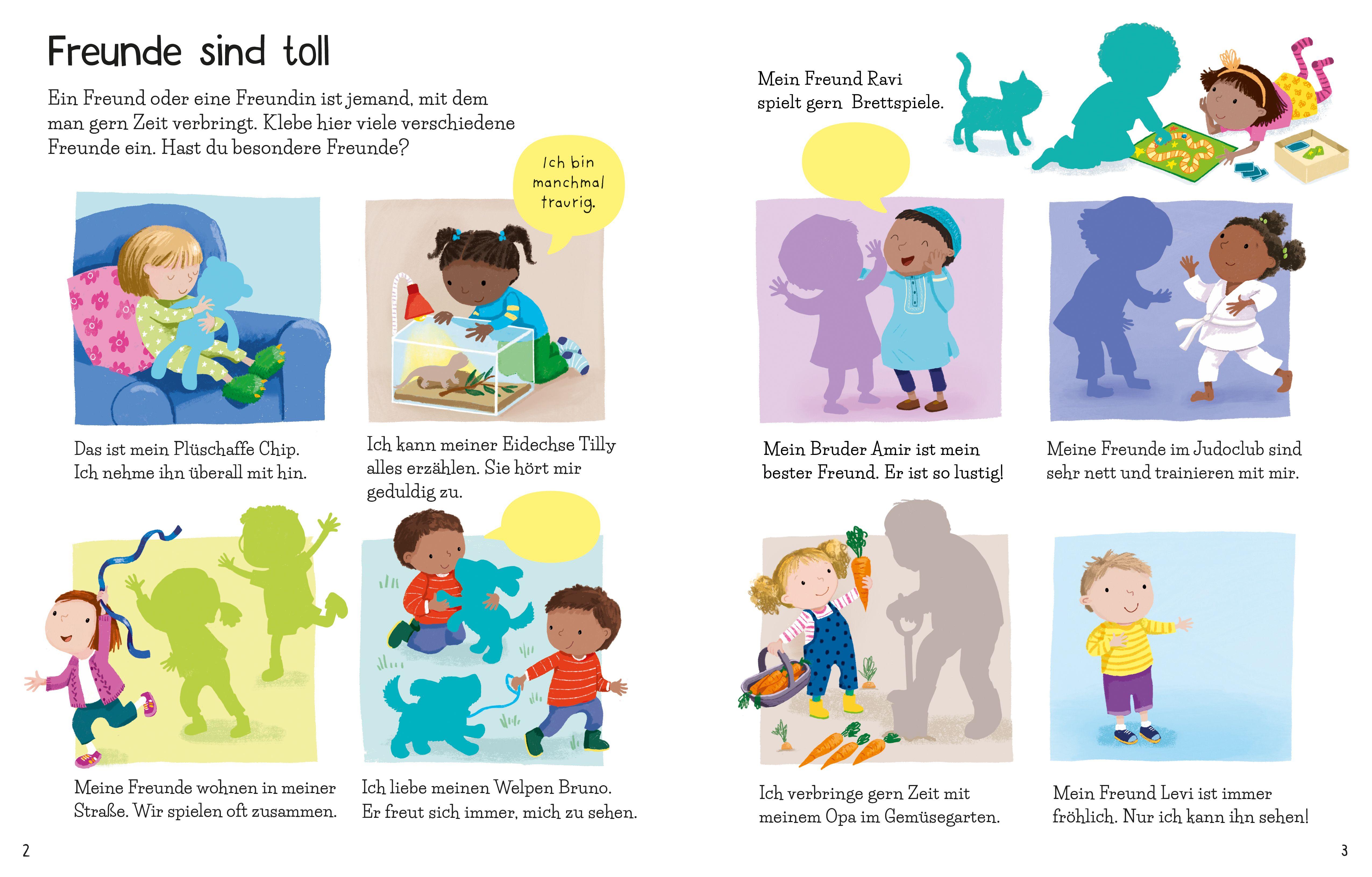 Beispielinhalt (Bild) Mein erstes Stickerbuch: Alle meine Freunde