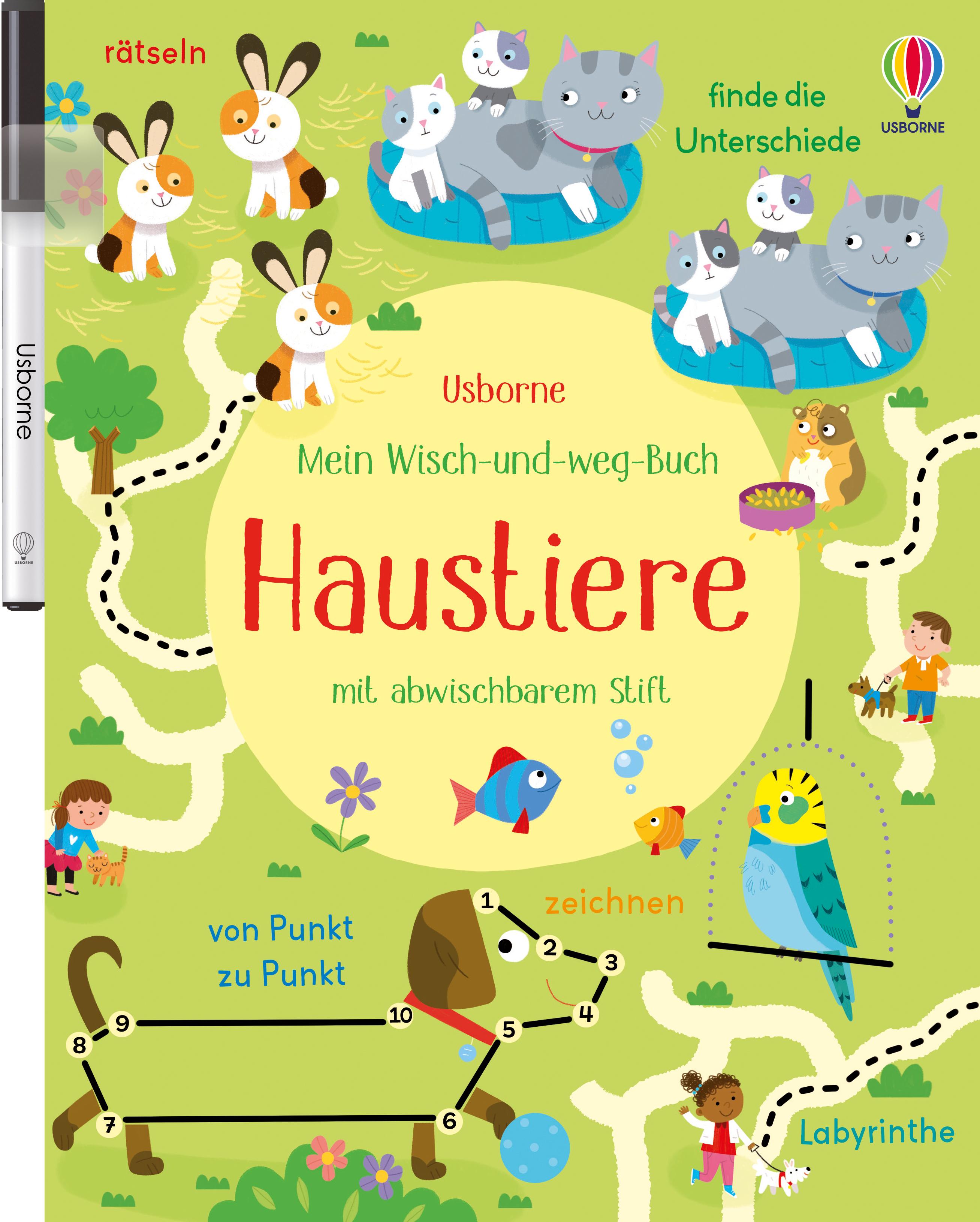Vorderes Coverbild Mein Wisch-und-weg-Buch: Haustiere