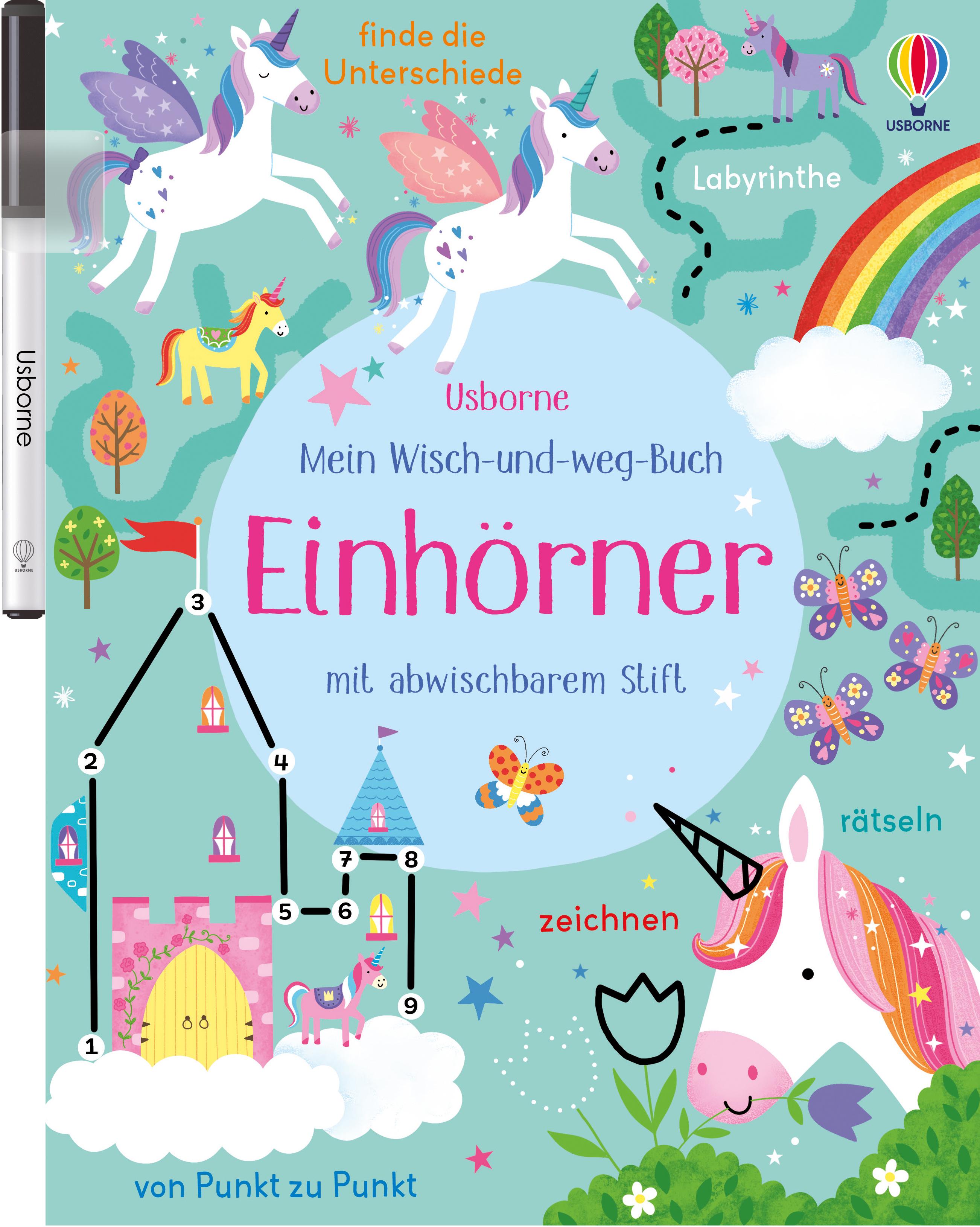 Vorderes Coverbild Mein Wisch-und-weg-Buch: Einhörner