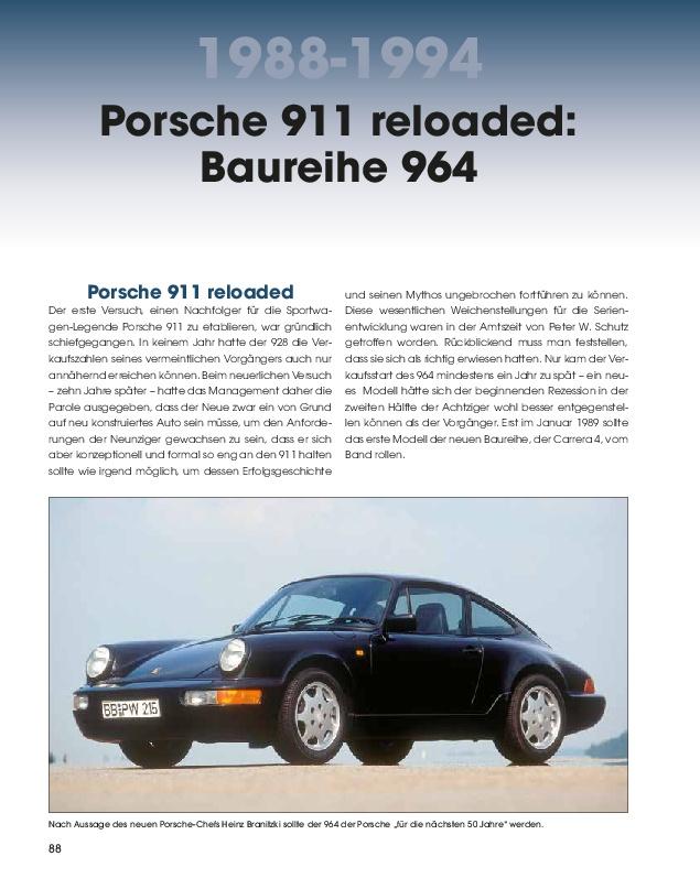 Beispielinhalt (Bild) Porsche 911 - 60 Jahre Sportwagenkultur! Alle Modell-Generationen