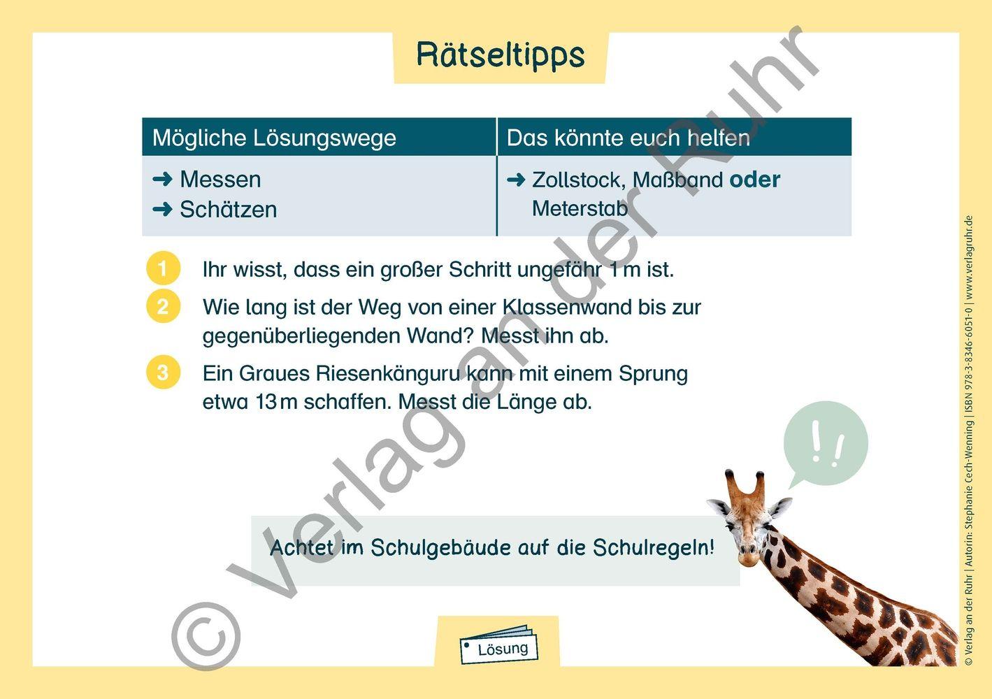 Beispielinhalt (Bild) Die Fermi-Kartei - Kl. 1-3