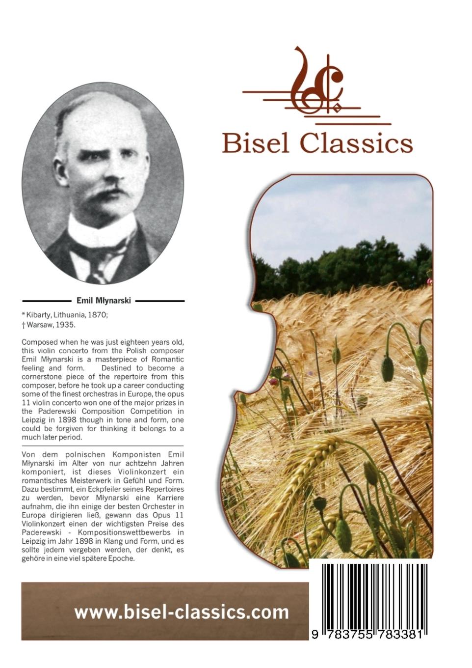 Rückseitencover 1. Violinkonzert, Opus 11