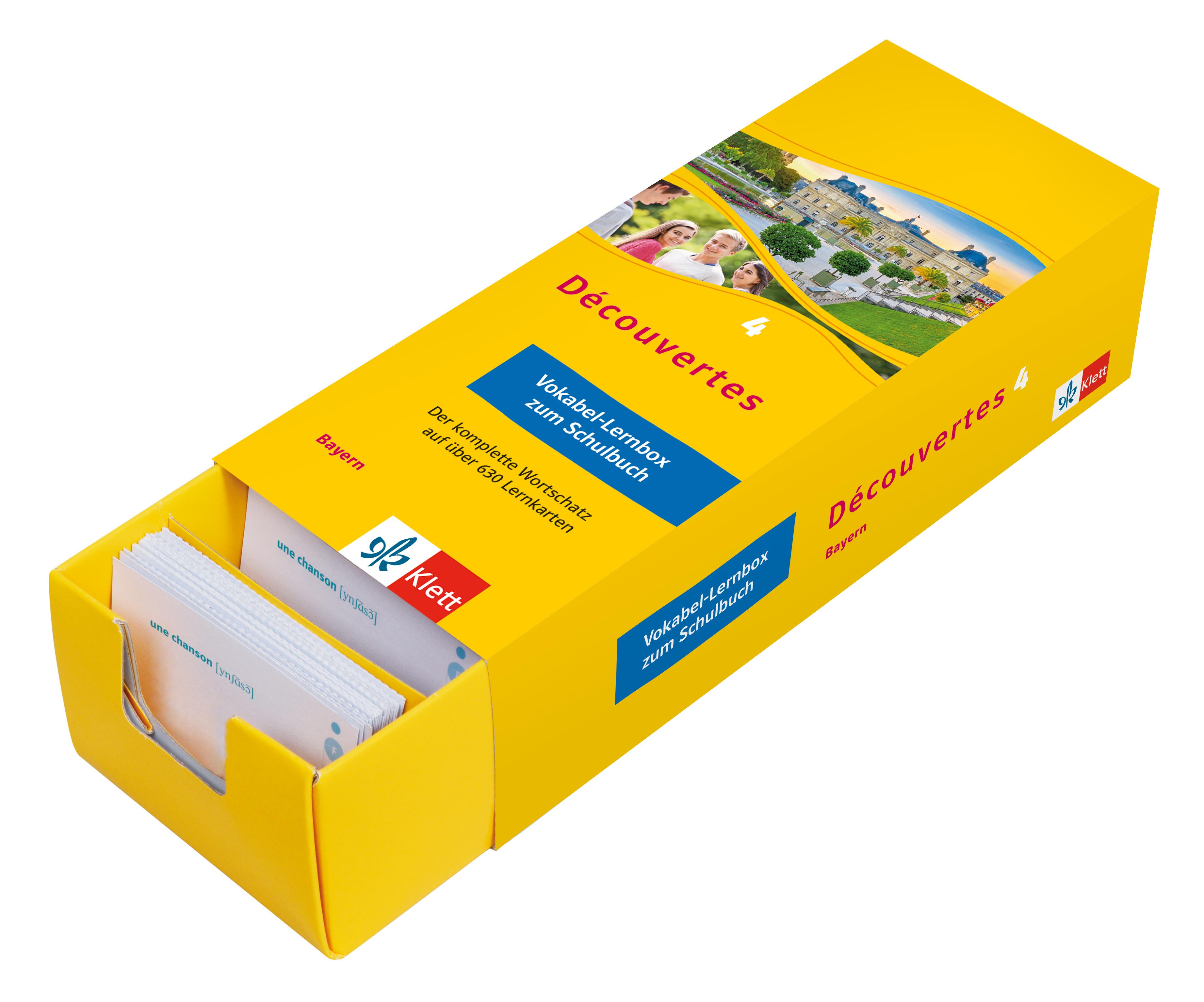 Vorderes Coverbild Découvertes 4 Bayern (ab 2017) - Vokabel-Lernbox zum Schulbuch 4. Lernjahr