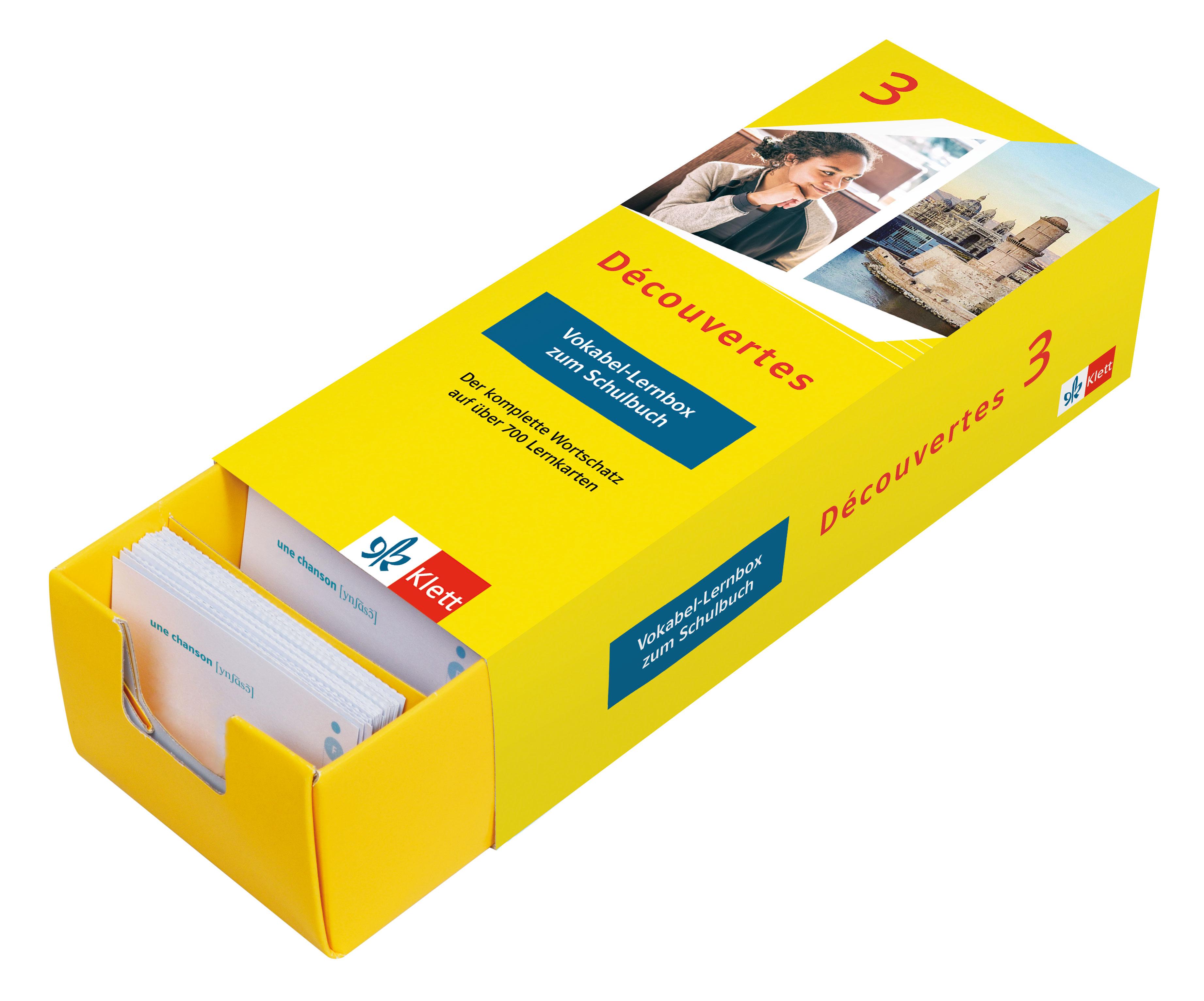 Vorderes Coverbild Découvertes 3 (ab 2020) - Vokabel-Lernbox zum Schulbuch 3. Lernjahr