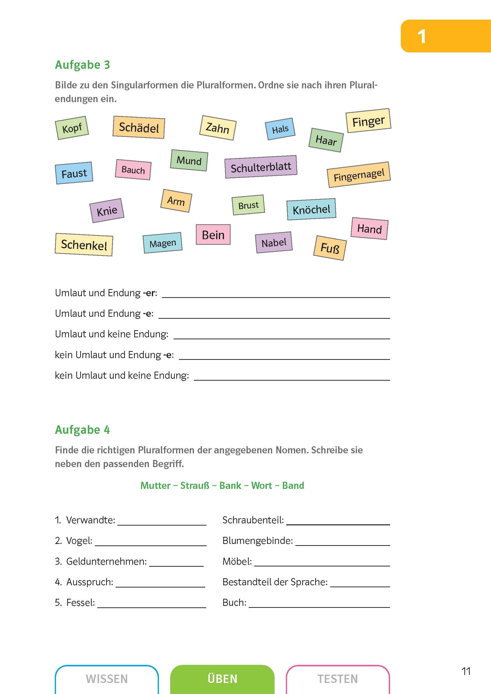 Beispielinhalt (Bild) Sicher in Deutsch Grammatik 5./6. Klasse