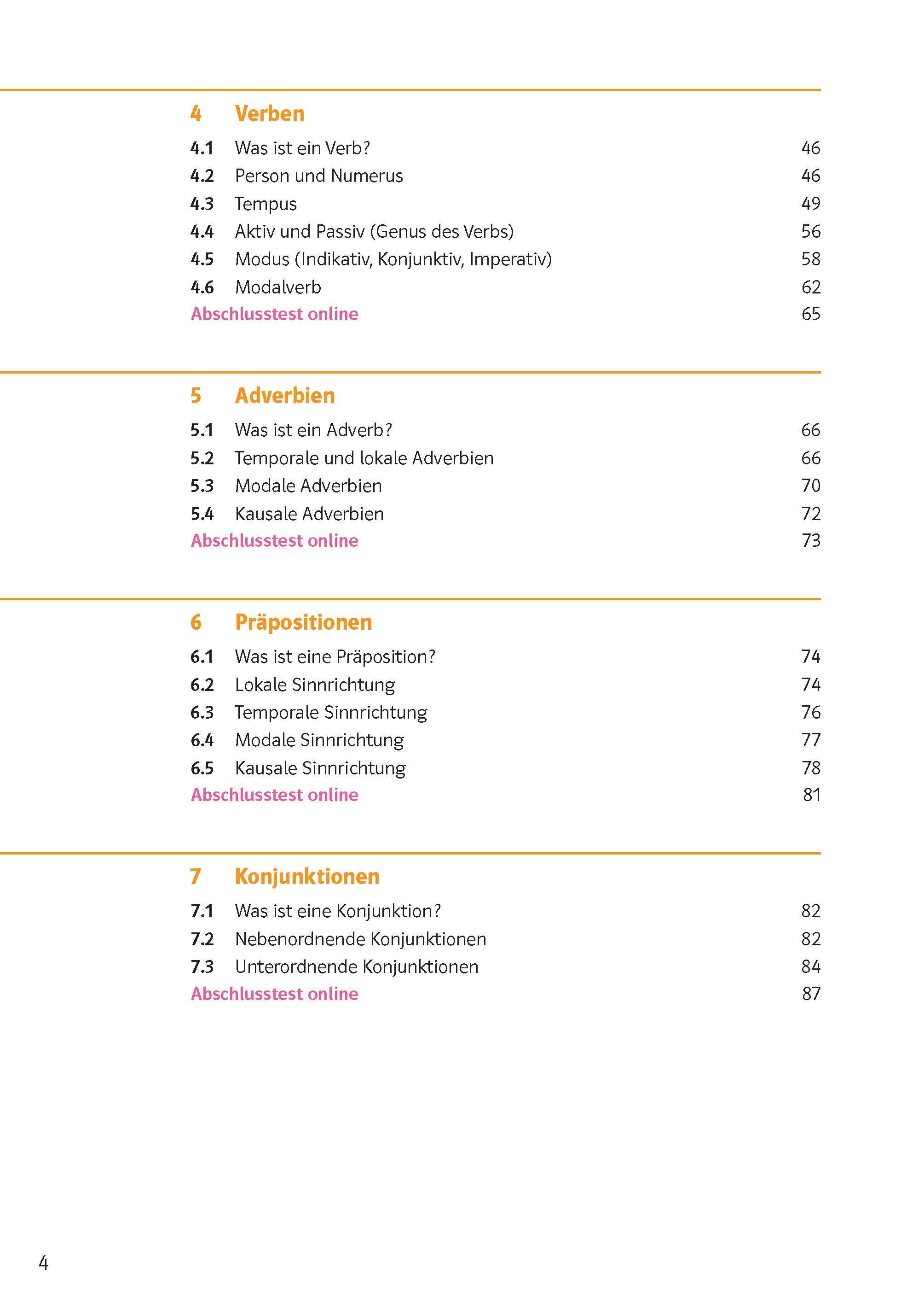 Beispielinhalt (Bild) Sicher in Deutsch Grammatik 5./6. Klasse