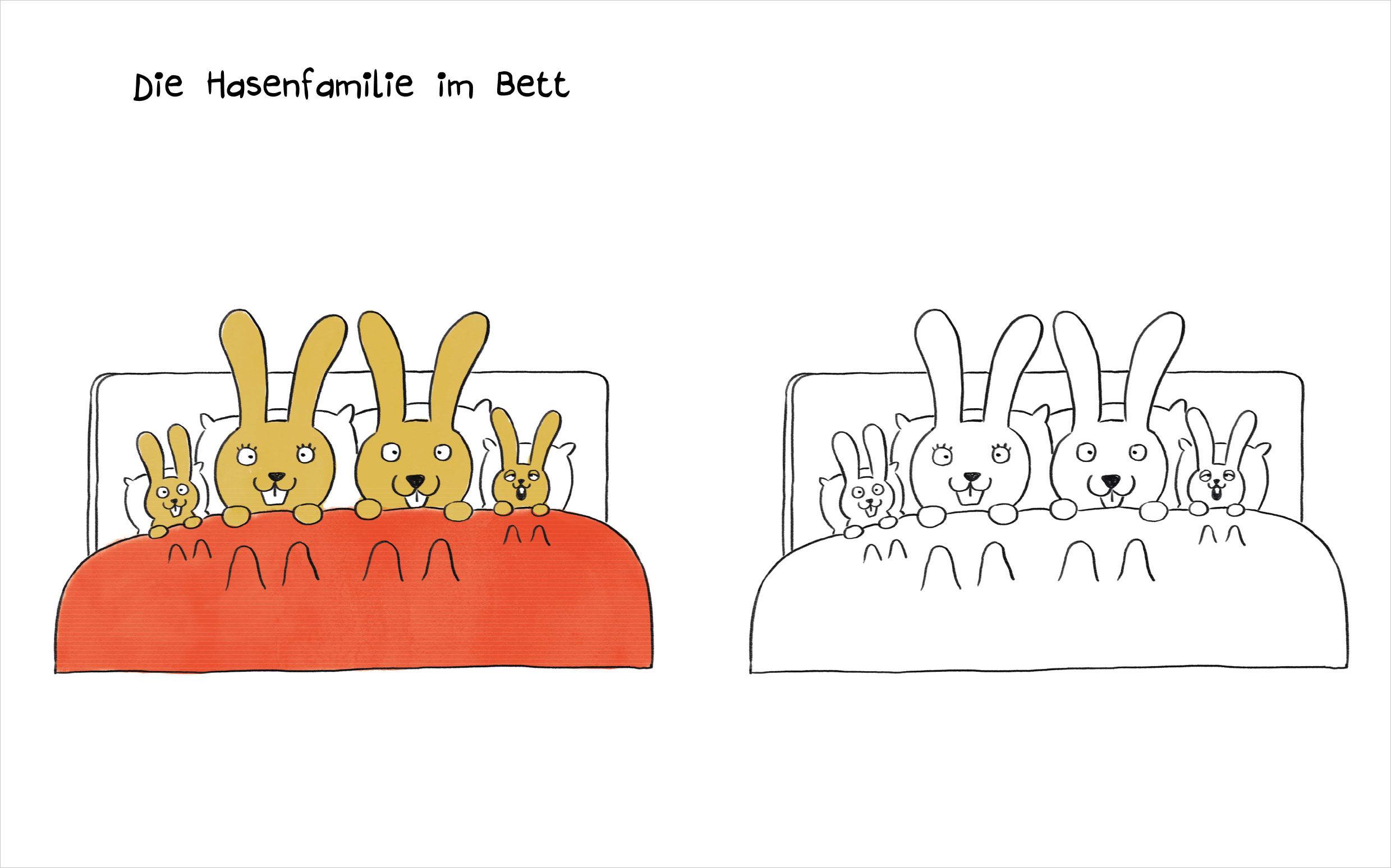 Beispielinhalt (Bild) Schüttel den Apfelbaum - Malbuch