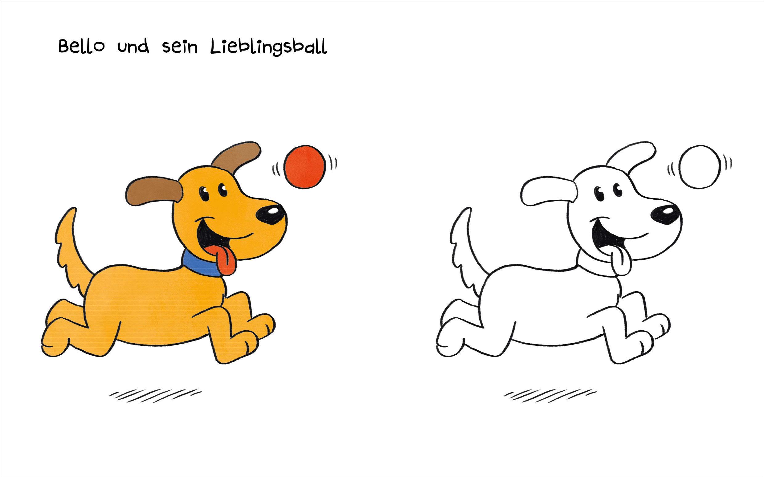 Beispielinhalt (Bild) Schüttel den Apfelbaum - Malbuch