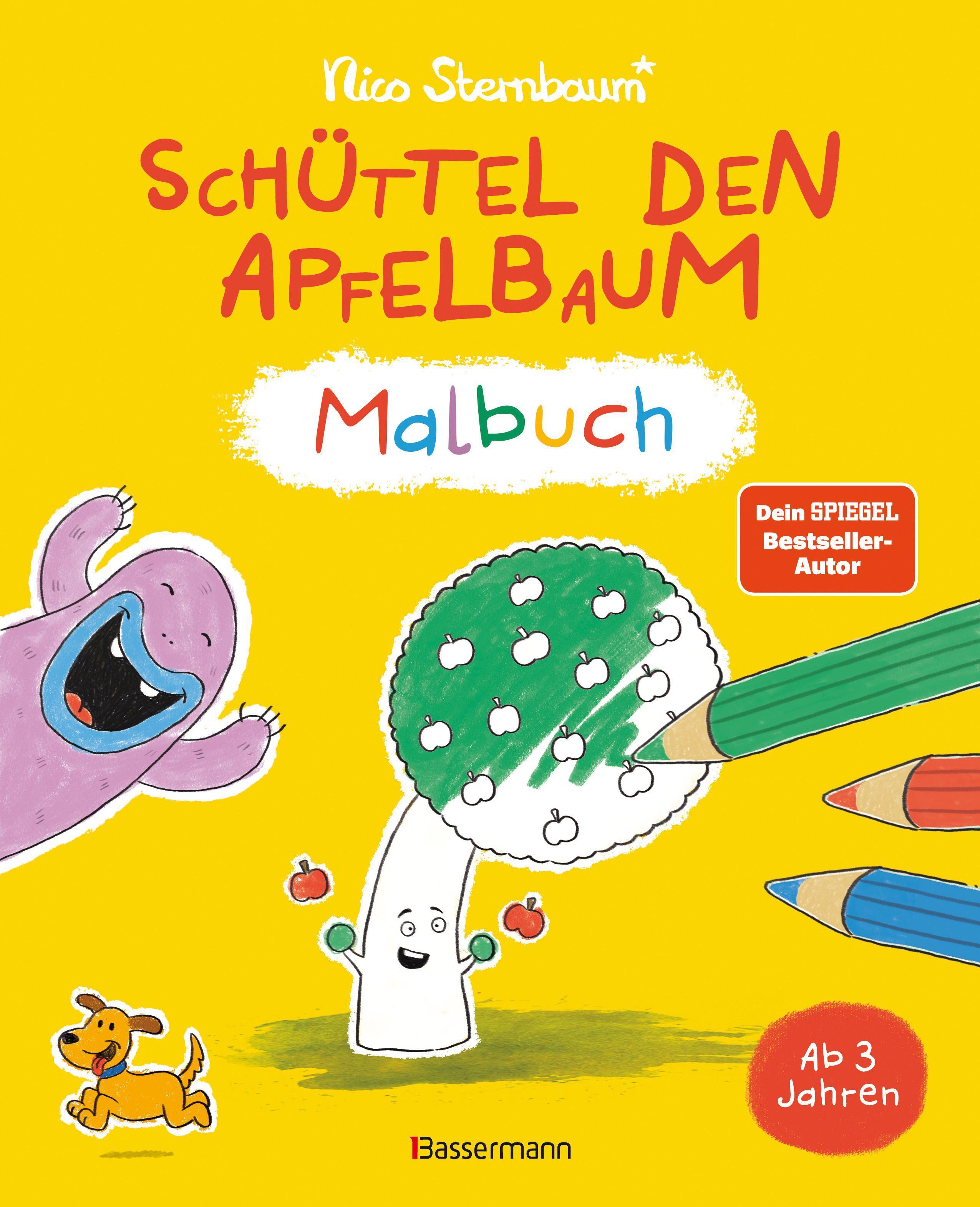 Vorderes Coverbild Schüttel den Apfelbaum - Malbuch