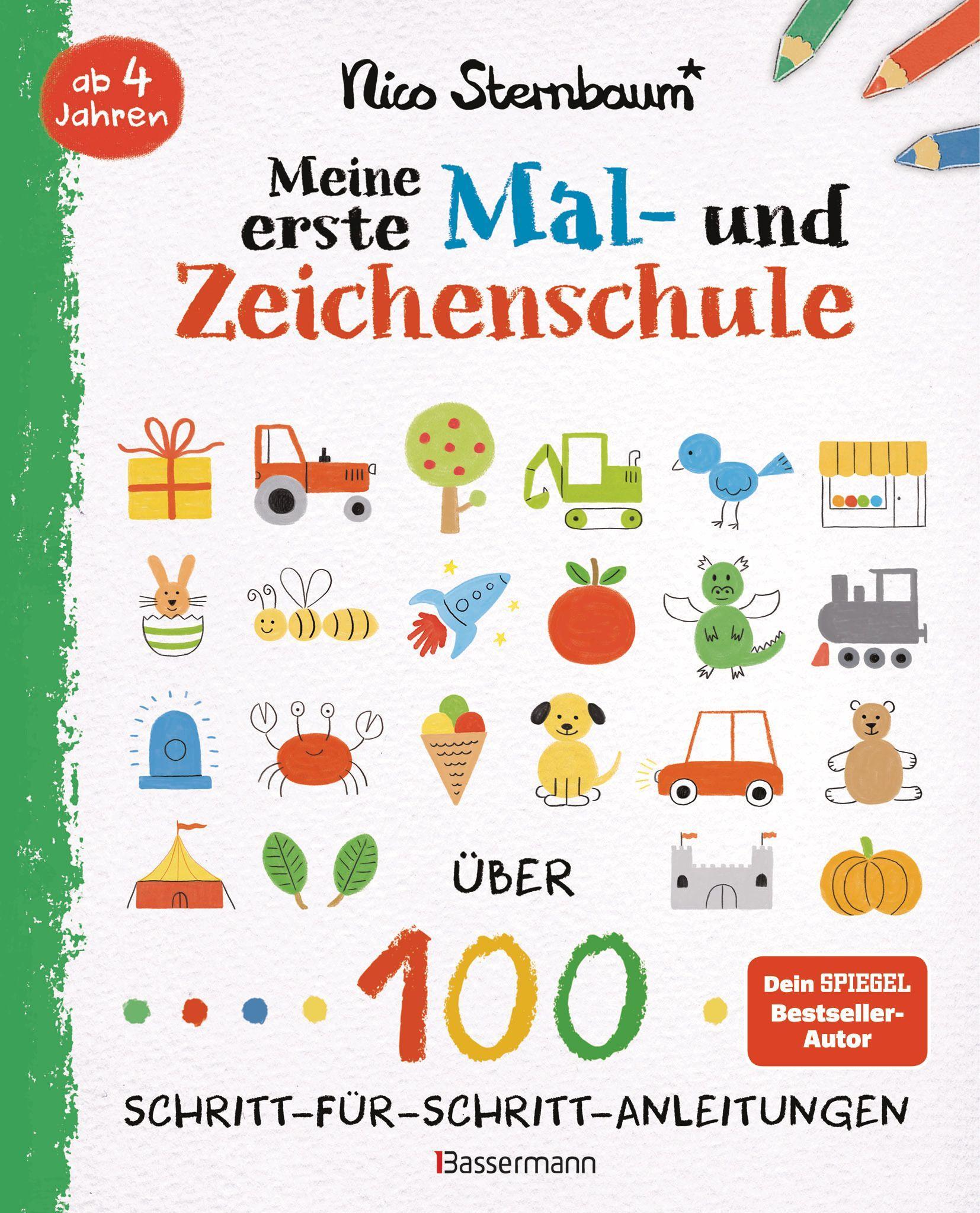 Vorderes Coverbild Meine erste Mal- und Zeichenschule. Ab 4 Jahren