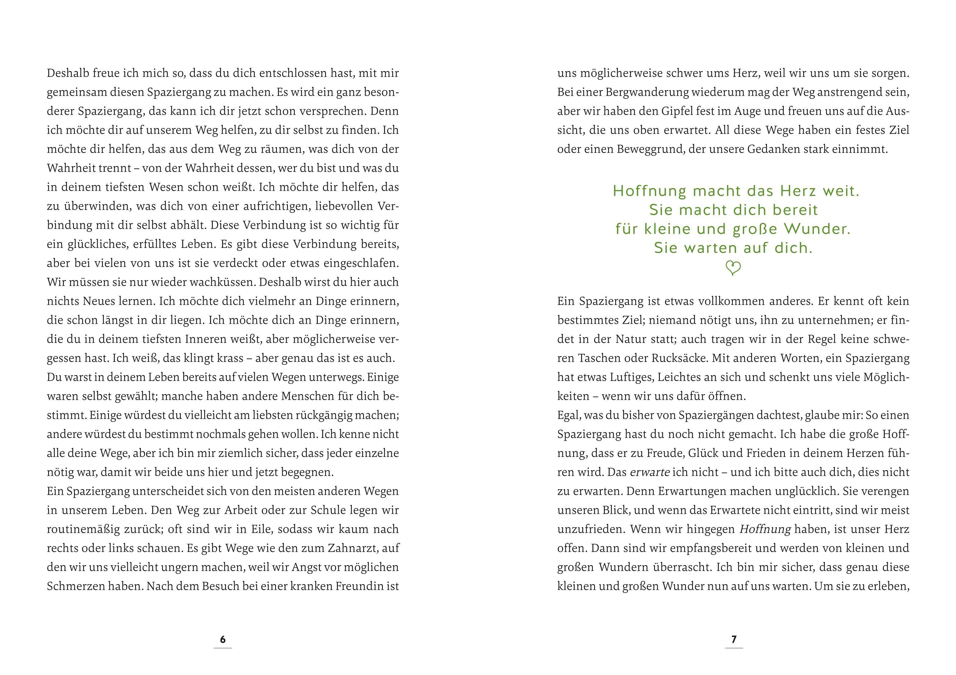 Beispielinhalt (Bild) Spaziergang zu dir selbst