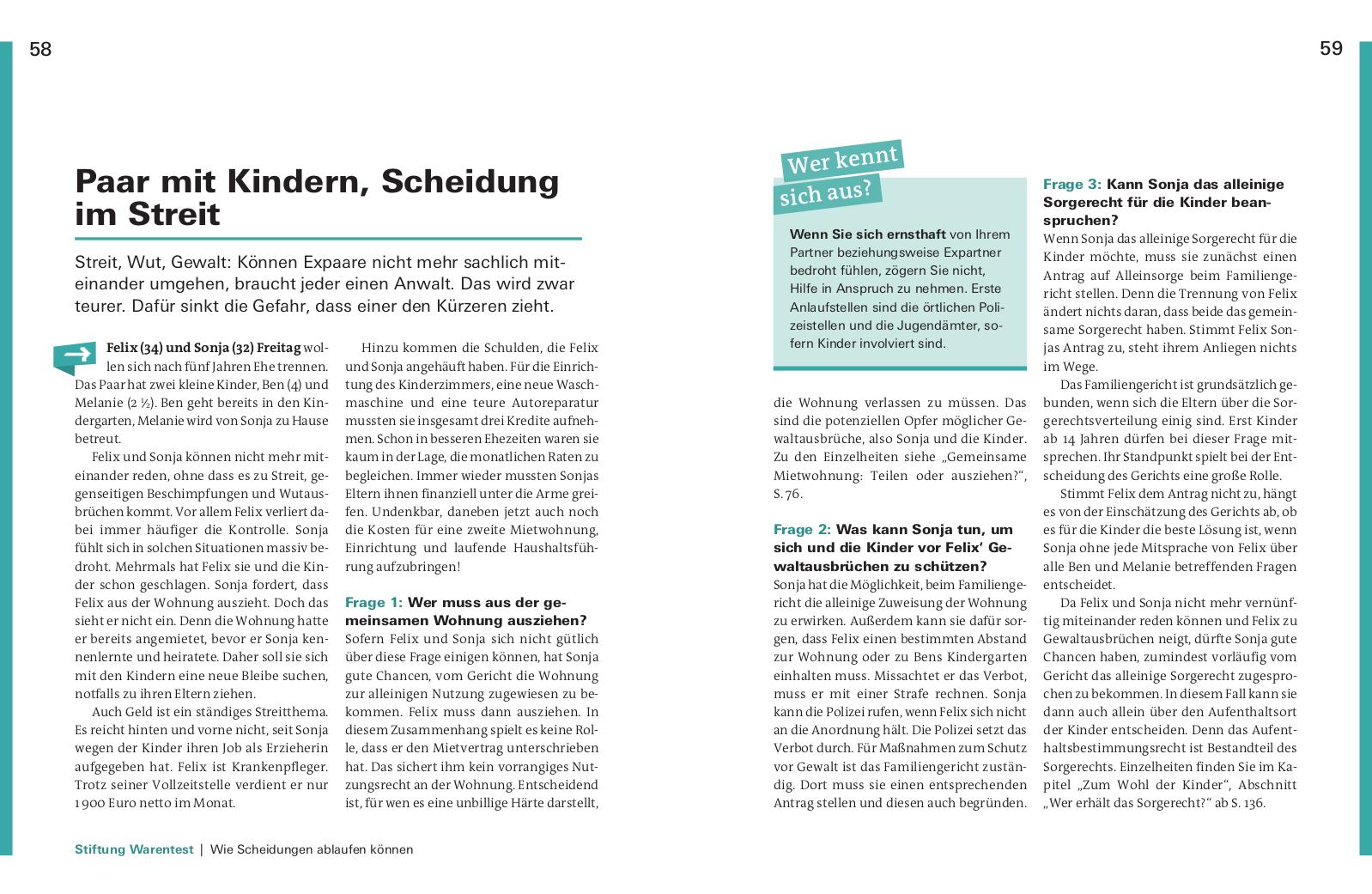 Beispielinhalt (Bild) Hilfe bei Scheidung und Trennung