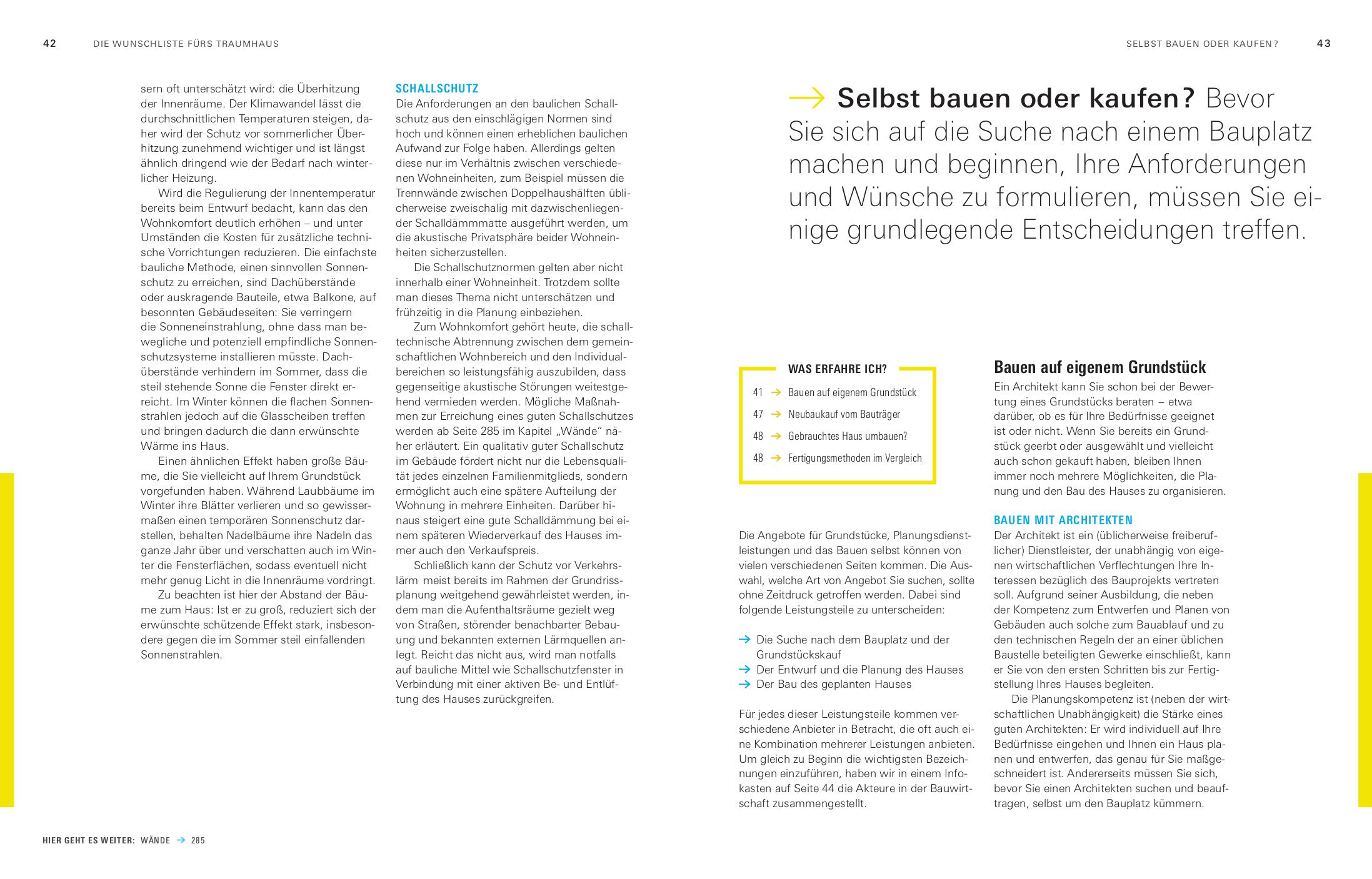 Beispielinhalt (Bild) Unser Bauherren-Handbuch
