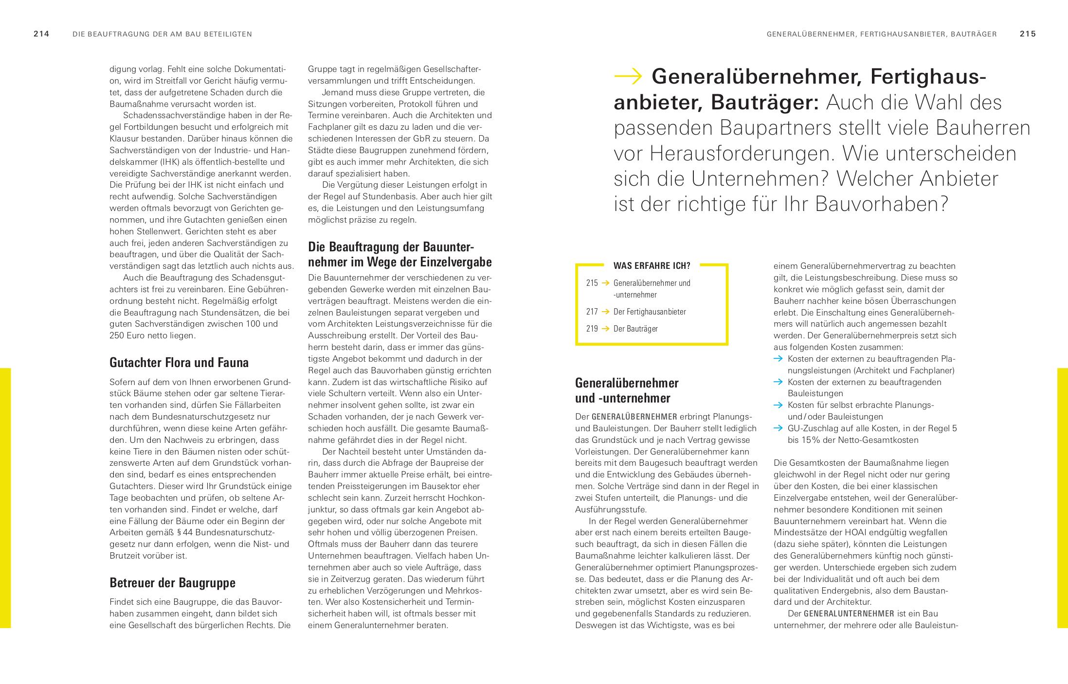 Beispielinhalt (Bild) Unser Bauherren-Handbuch