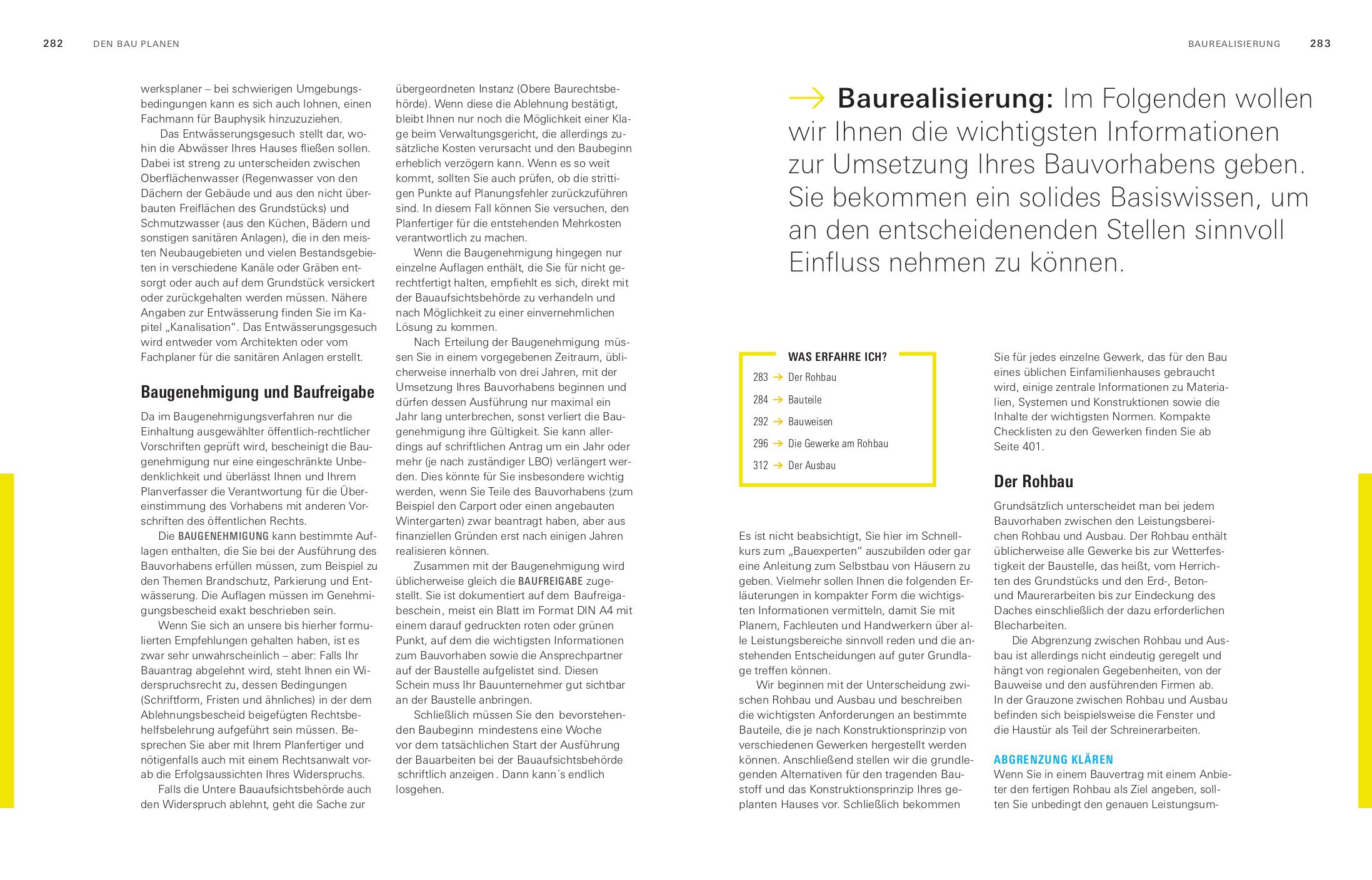 Beispielinhalt (Bild) Unser Bauherren-Handbuch