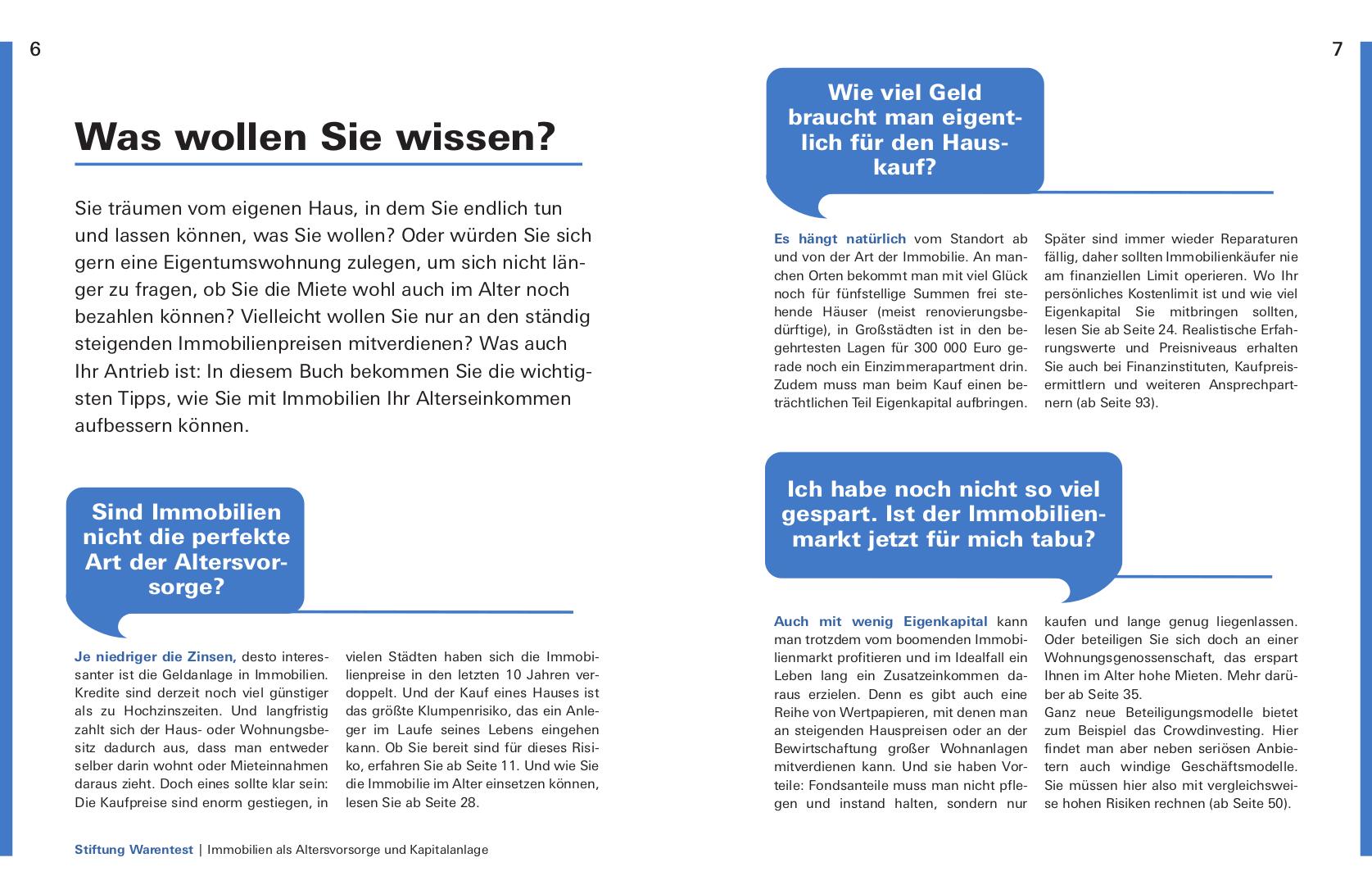 Beispielinhalt (Bild) Immobilien als Altersvorsorge und Kapitalanlage