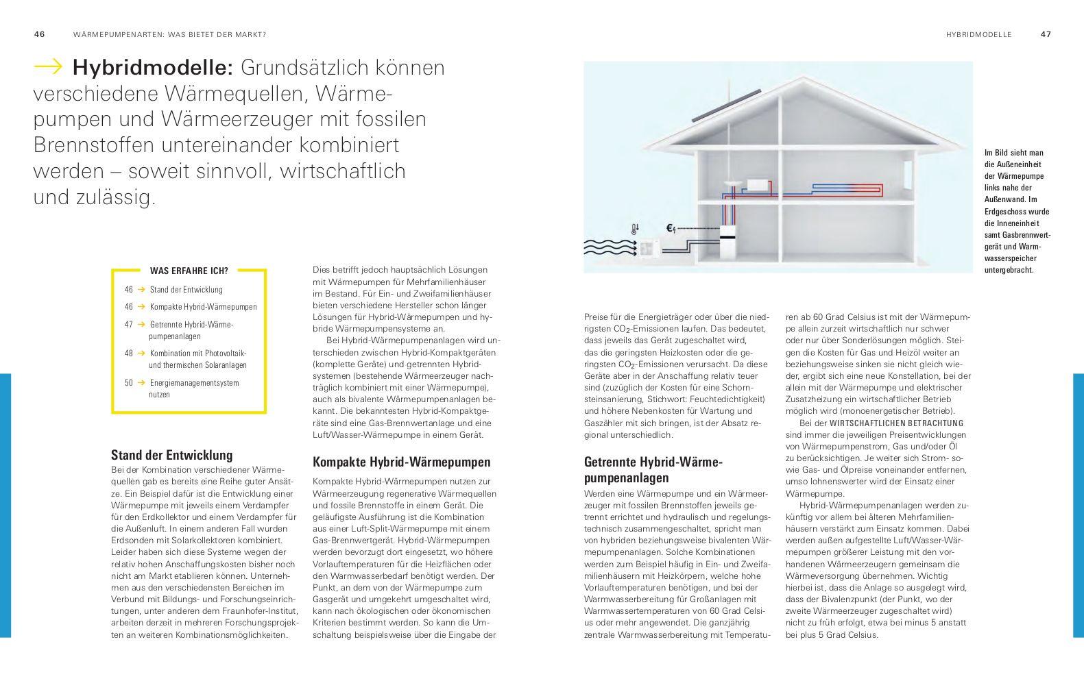 Beispielinhalt (Bild) Wärmepumpen für Heizung und Warmwasser