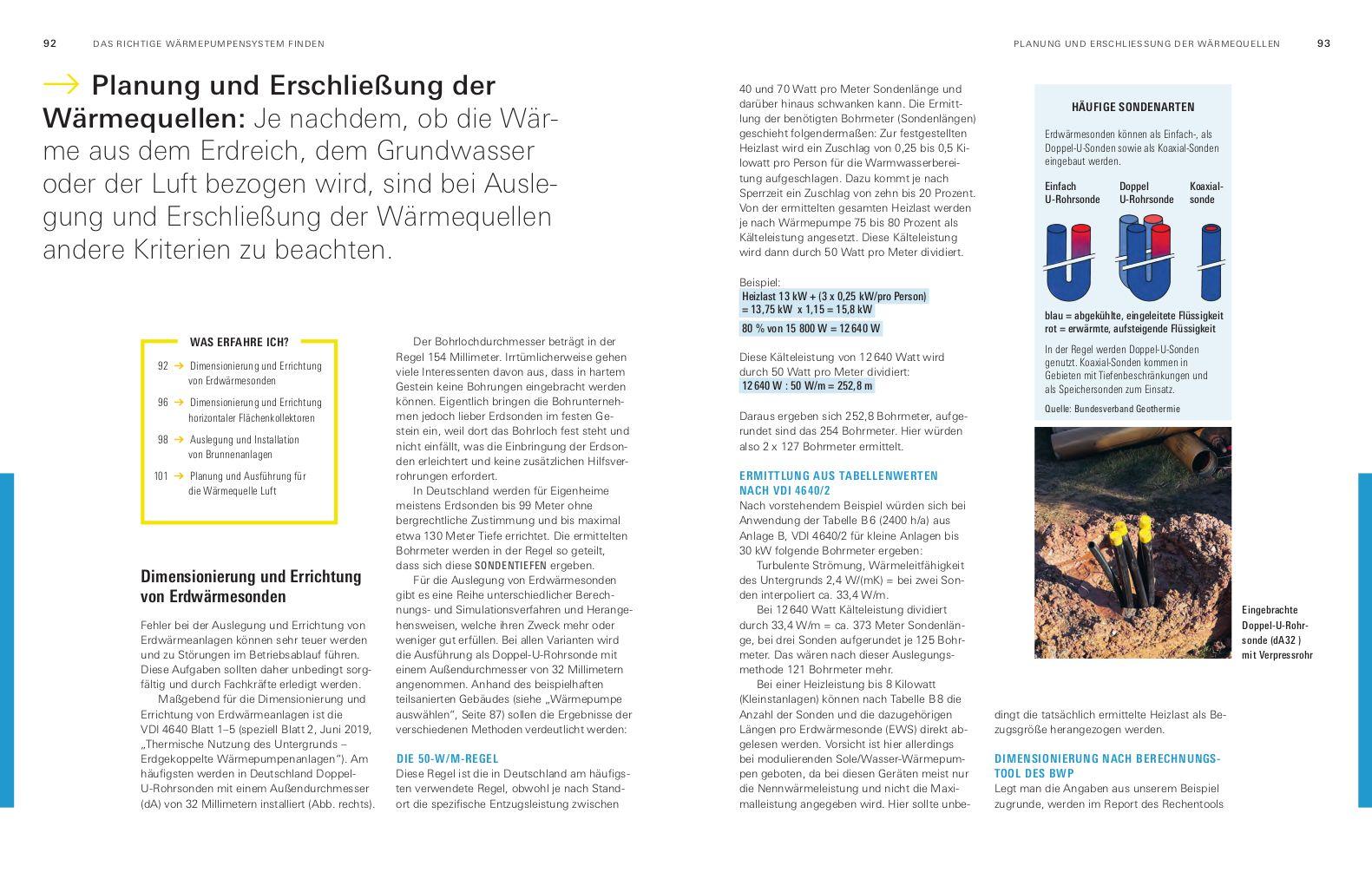 Beispielinhalt (Bild) Wärmepumpen für Heizung und Warmwasser