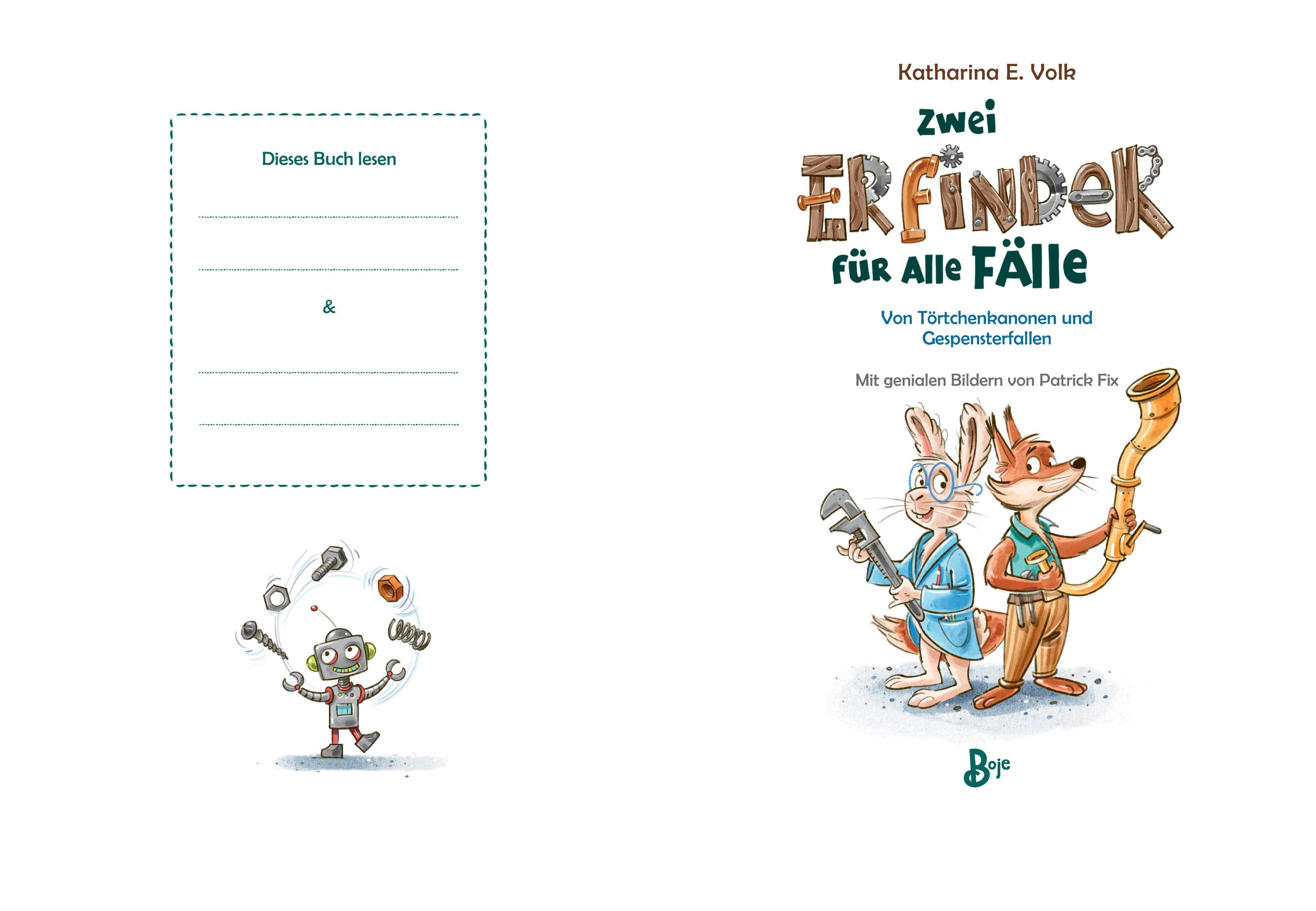 Beispielinhalt (Bild) VORLESEN! Zwei Erfinder für alle Fälle - Von Törtchenkanonen und Gespensterfallen