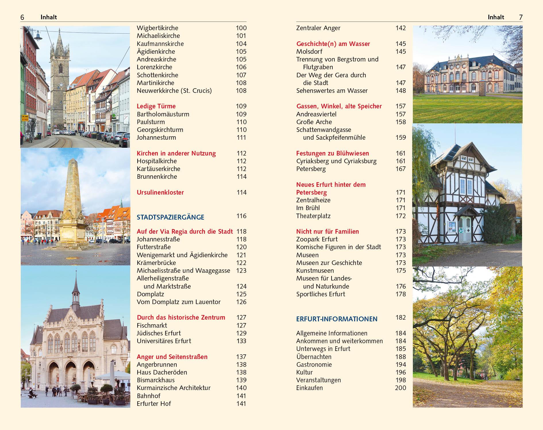 Beispielinhalt (Bild) TRESCHER Reiseführer Erfurt