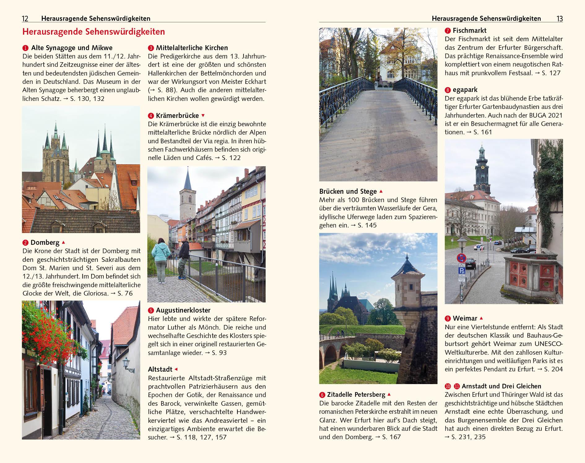 Beispielinhalt (Bild) TRESCHER Reiseführer Erfurt