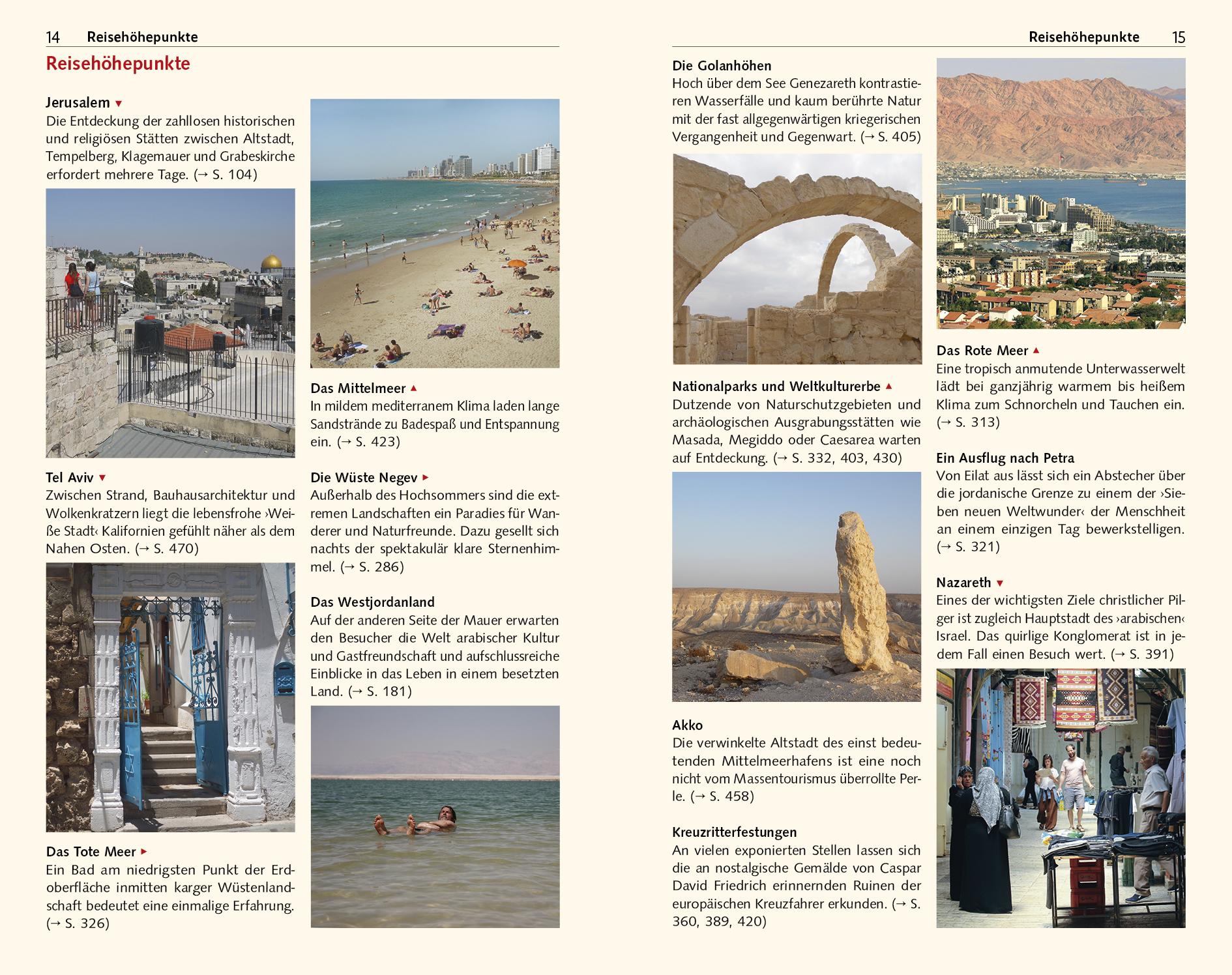 Beispielinhalt (Bild) TRESCHER Reiseführer Israel und Palästina