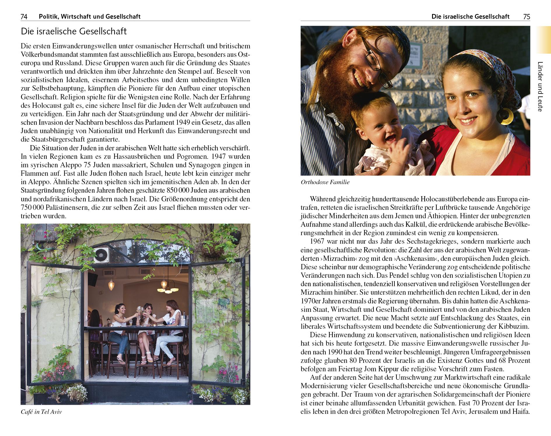 Beispielinhalt (Bild) TRESCHER Reiseführer Israel und Palästina