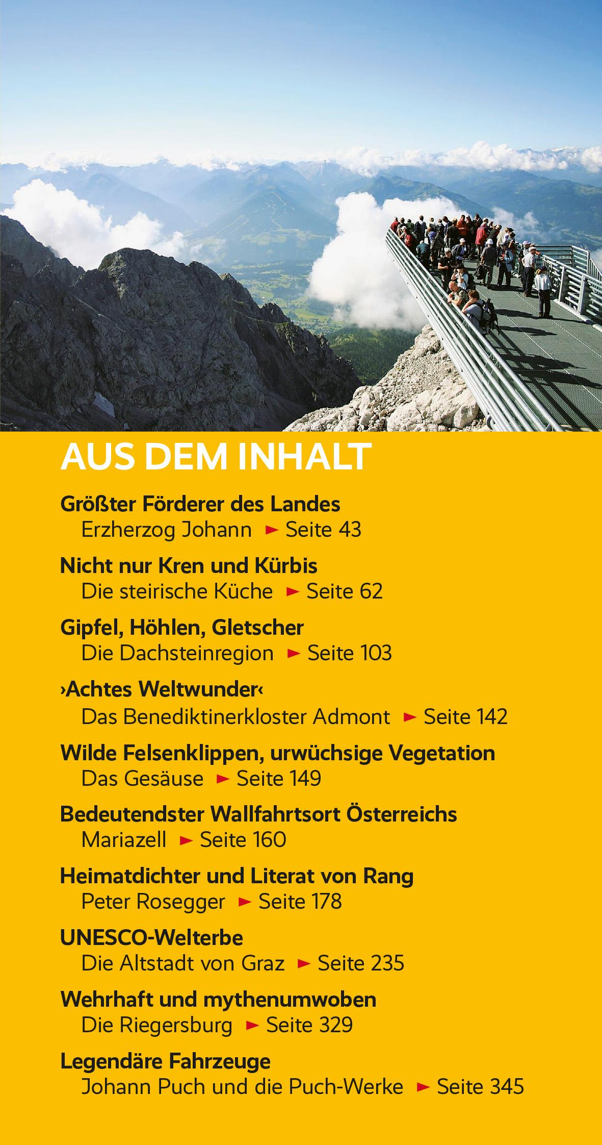Beispielinhalt (Bild) Reiseführer Steiermark