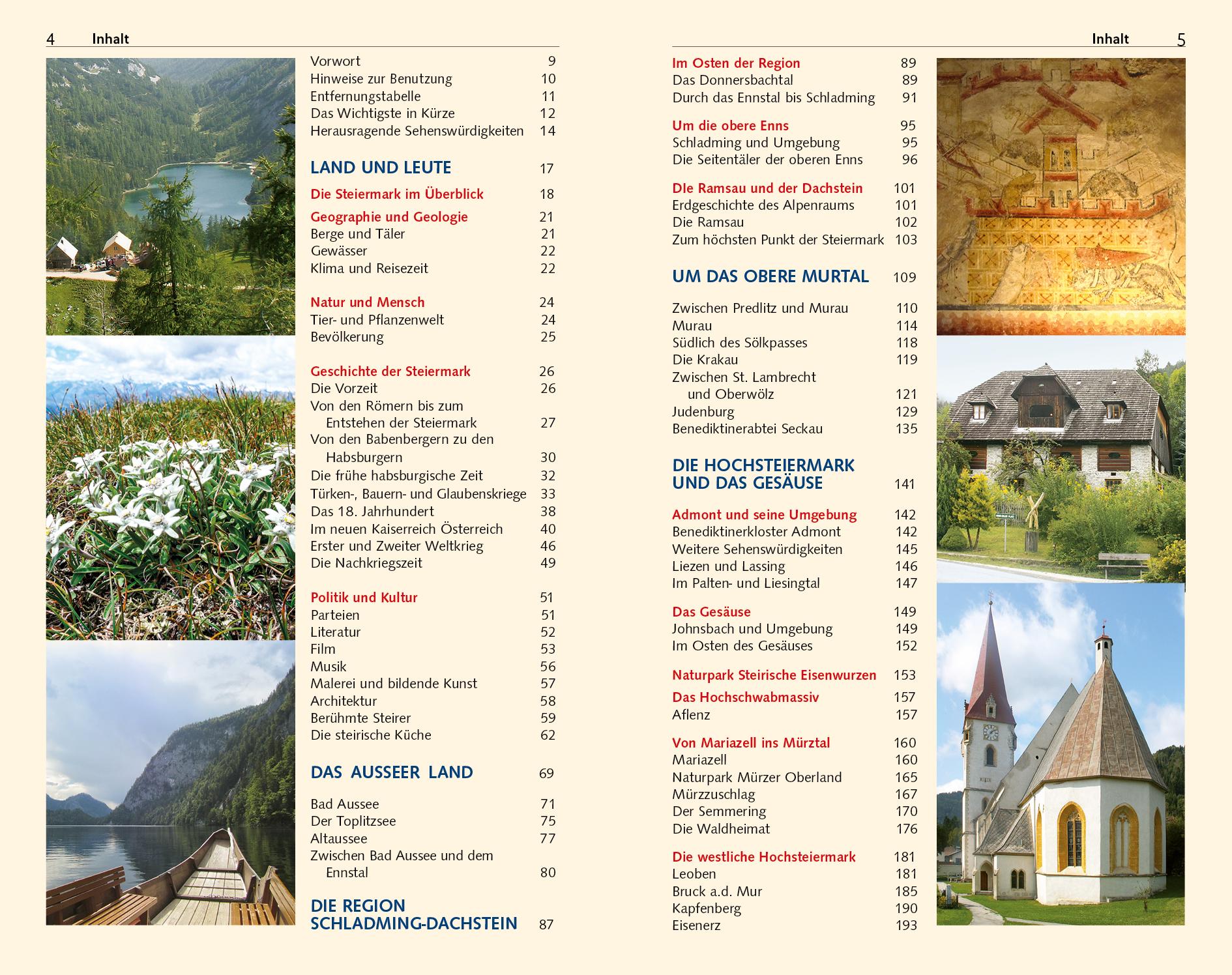 Beispielinhalt (Bild) Reiseführer Steiermark