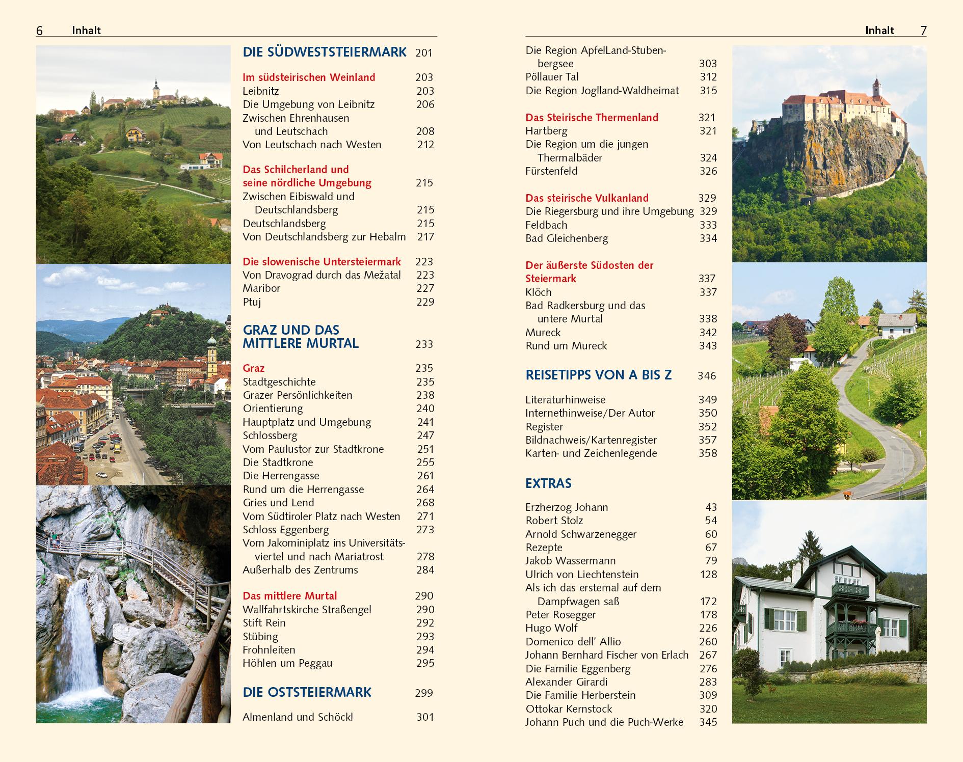 Beispielinhalt (Bild) Reiseführer Steiermark