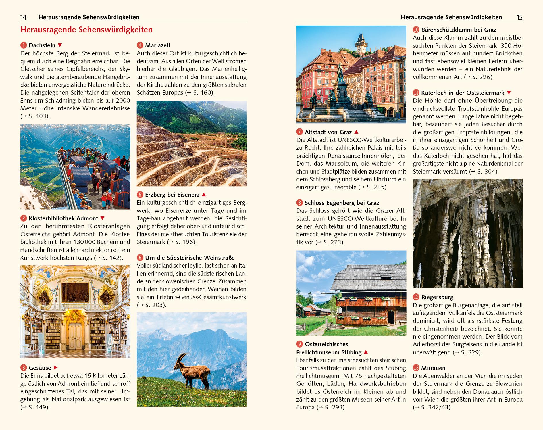 Beispielinhalt (Bild) Reiseführer Steiermark