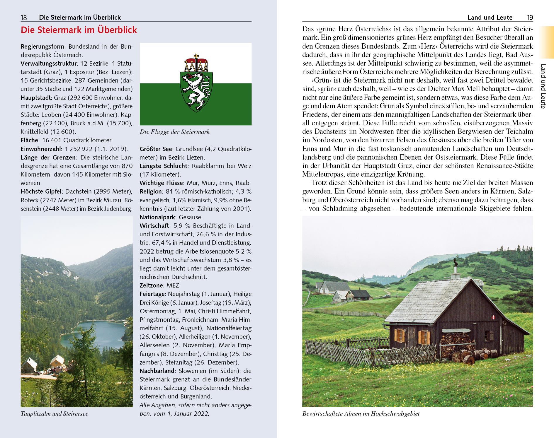 Beispielinhalt (Bild) Reiseführer Steiermark