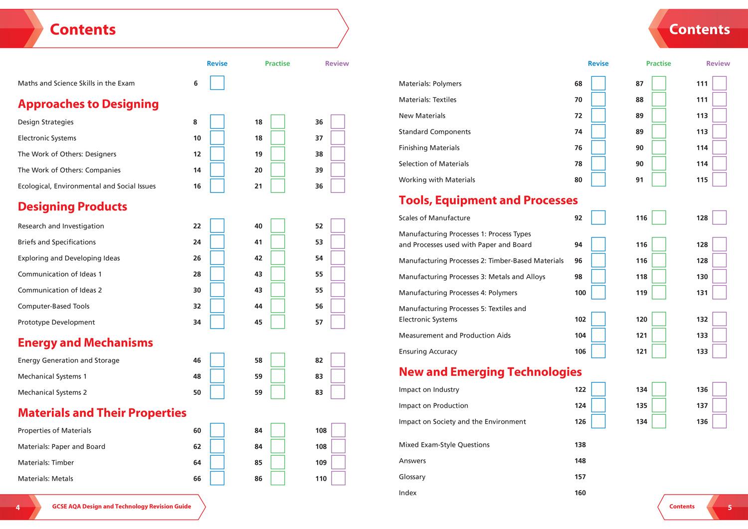 Beispielinhalt (Bild) AQA GCSE 9-1 Design & Technology Complete Revision & Practice