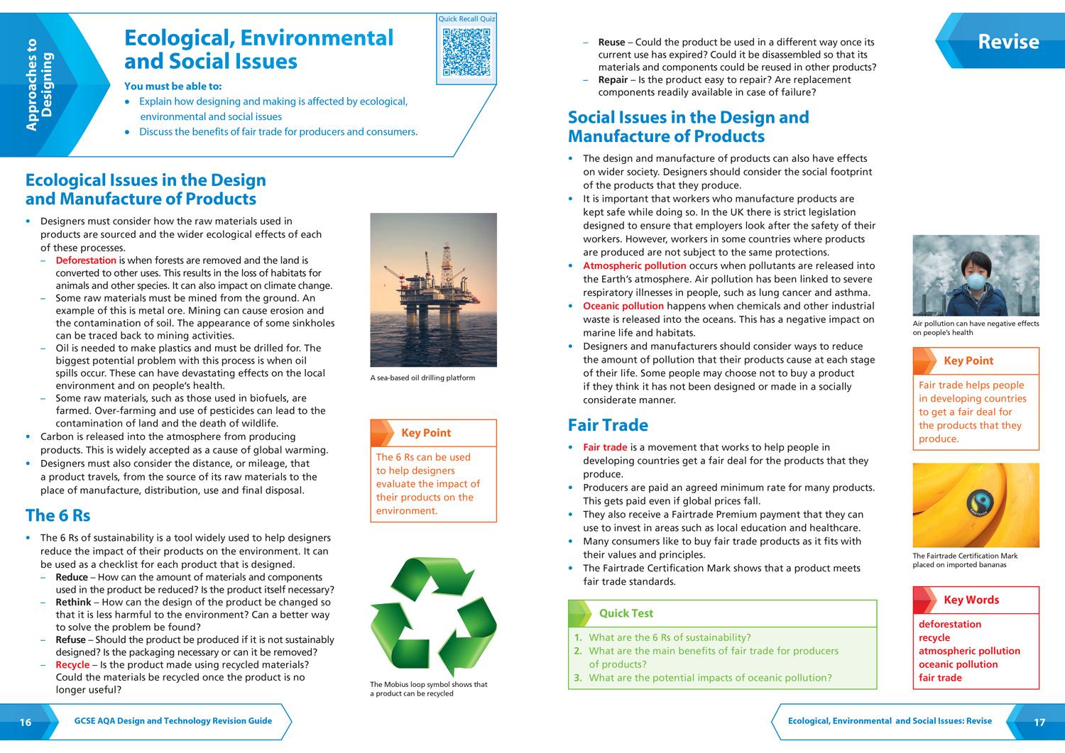 Beispielinhalt (Bild) AQA GCSE 9-1 Design & Technology Complete Revision & Practice