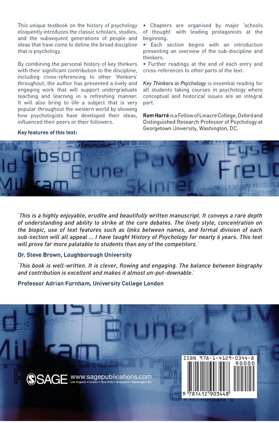 Rückseitencover Key Thinkers in Psychology