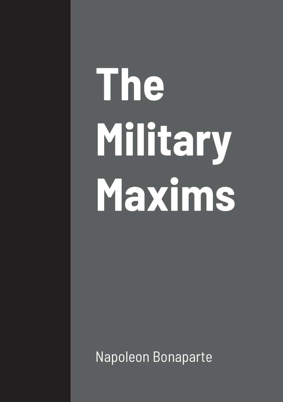 Vorderes Coverbild The Military Maxims