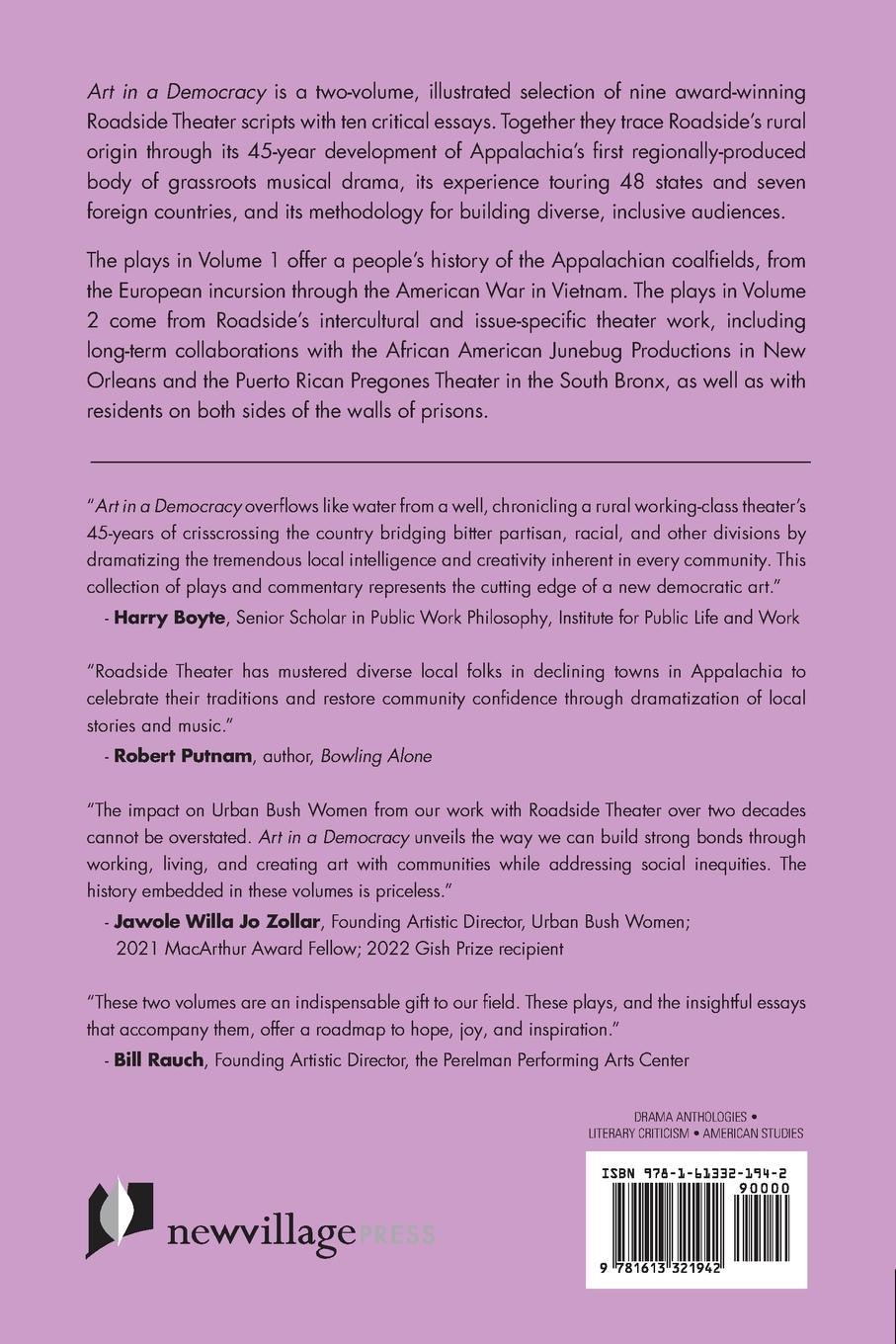 Rückseitencover Art in a Democracy