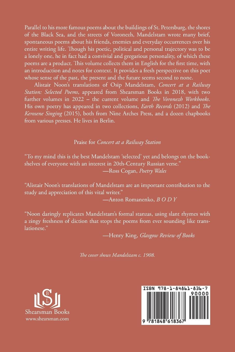 Rückseitencover Occasional and Joke Poems