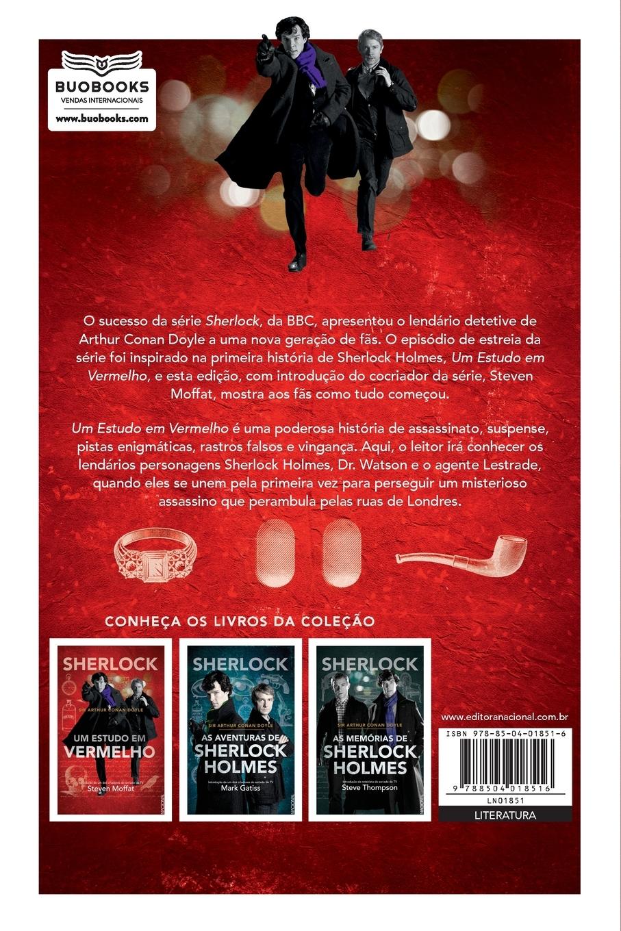 Rückseitencover Sherlock - Um estudo em vermelho