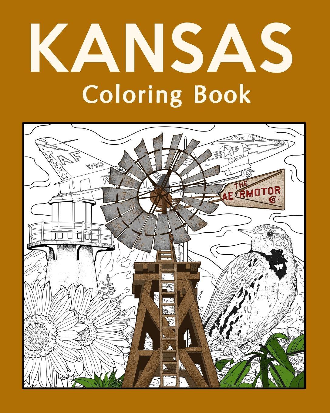 Vorderes Coverbild Kansas Coloring Book