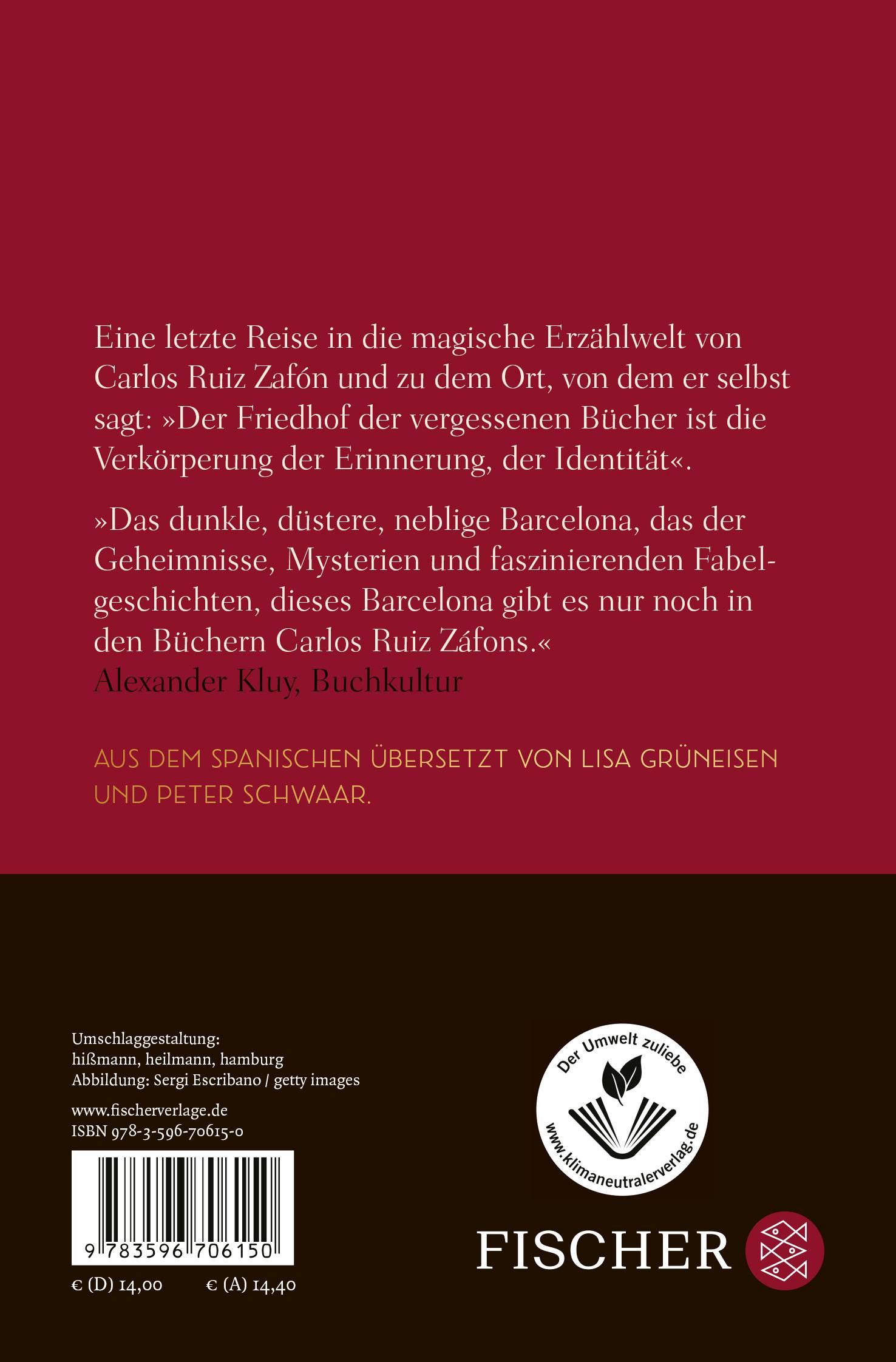 Rückseitencover Der Friedhof der vergessenen Bücher
