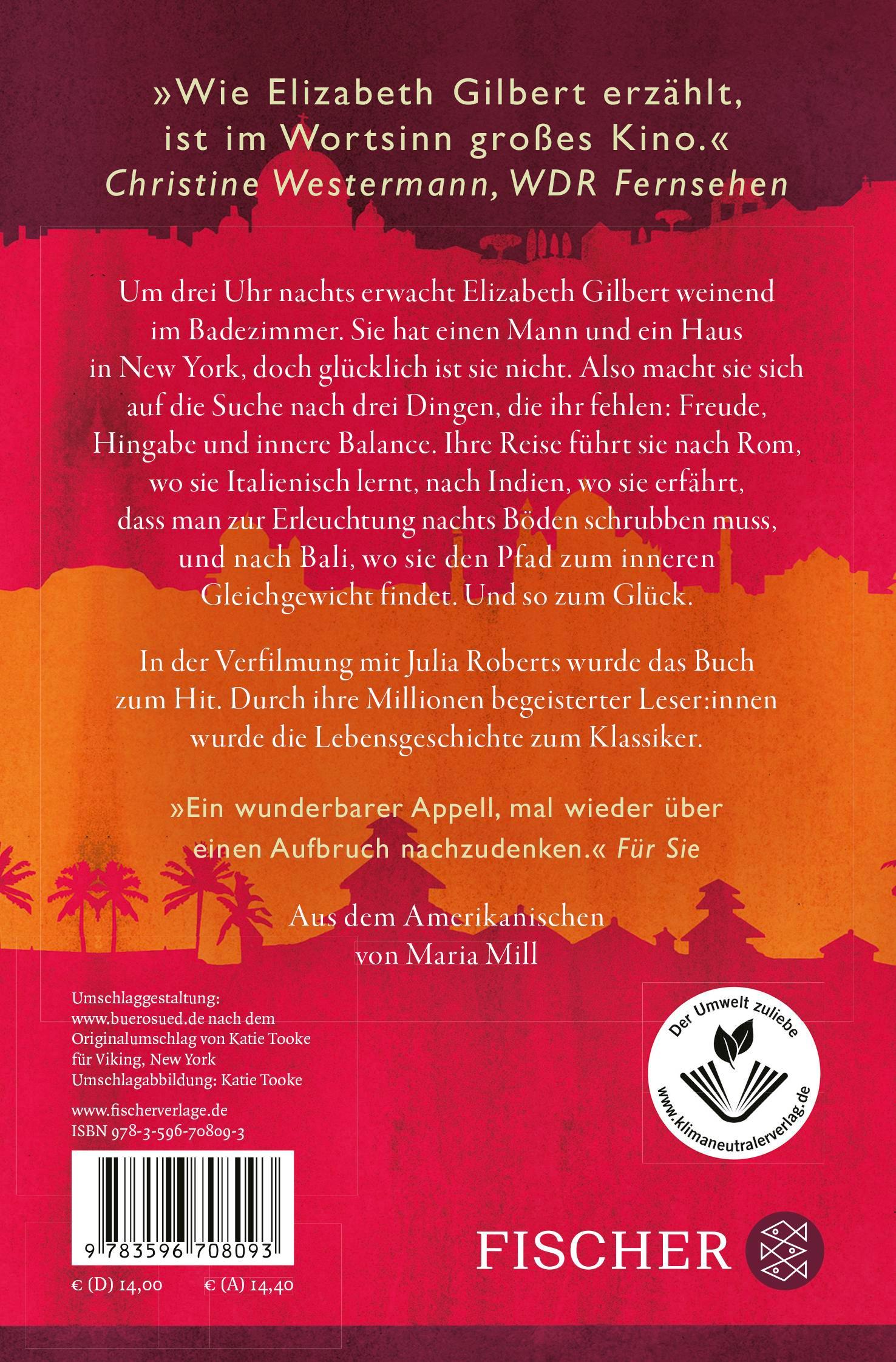 Rückseitencover Eat, Pray, Love
